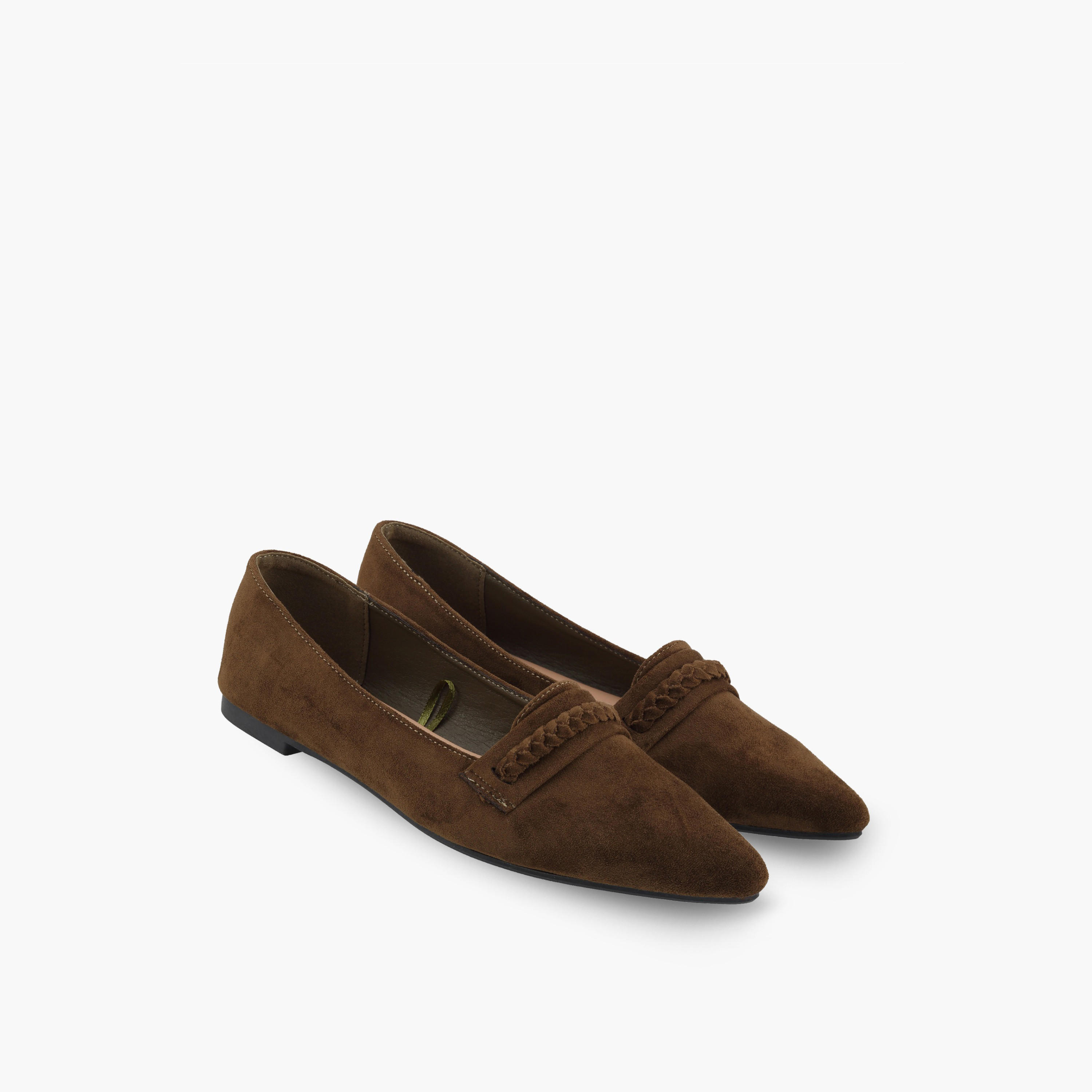 حذاء باليرينا نسائي سهل الارتداء بتفاصيل مضفرة من فلورا بيلا-women-shoes-flats-ballerinas-image-1