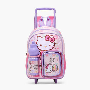 Hello Kitty 3-Piece Trolley Bag Set for Girls 13+ Years with Lunch Box and Water Bottle-school-image-1