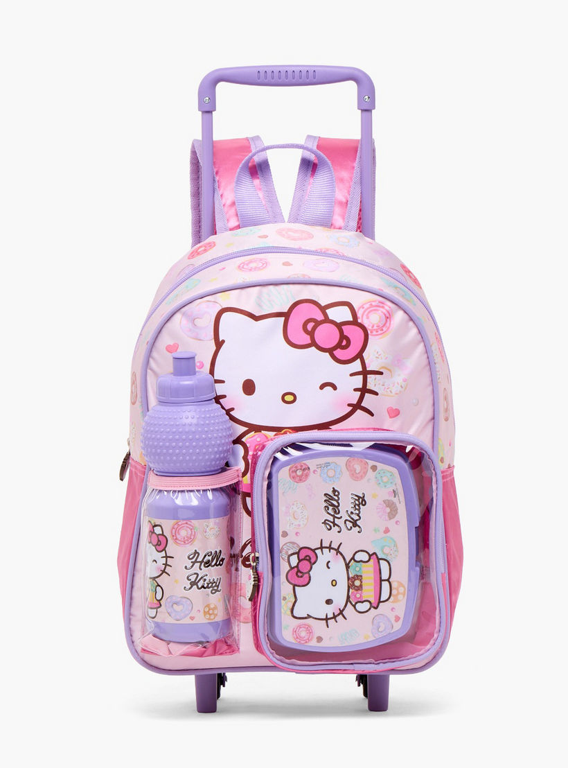Hello Kitty 3-Piece Trolley Bag Set for Girls 13+ Years with Lunch Box and Water Bottle-school-bagsandbackpacks-trolleybags-image-1