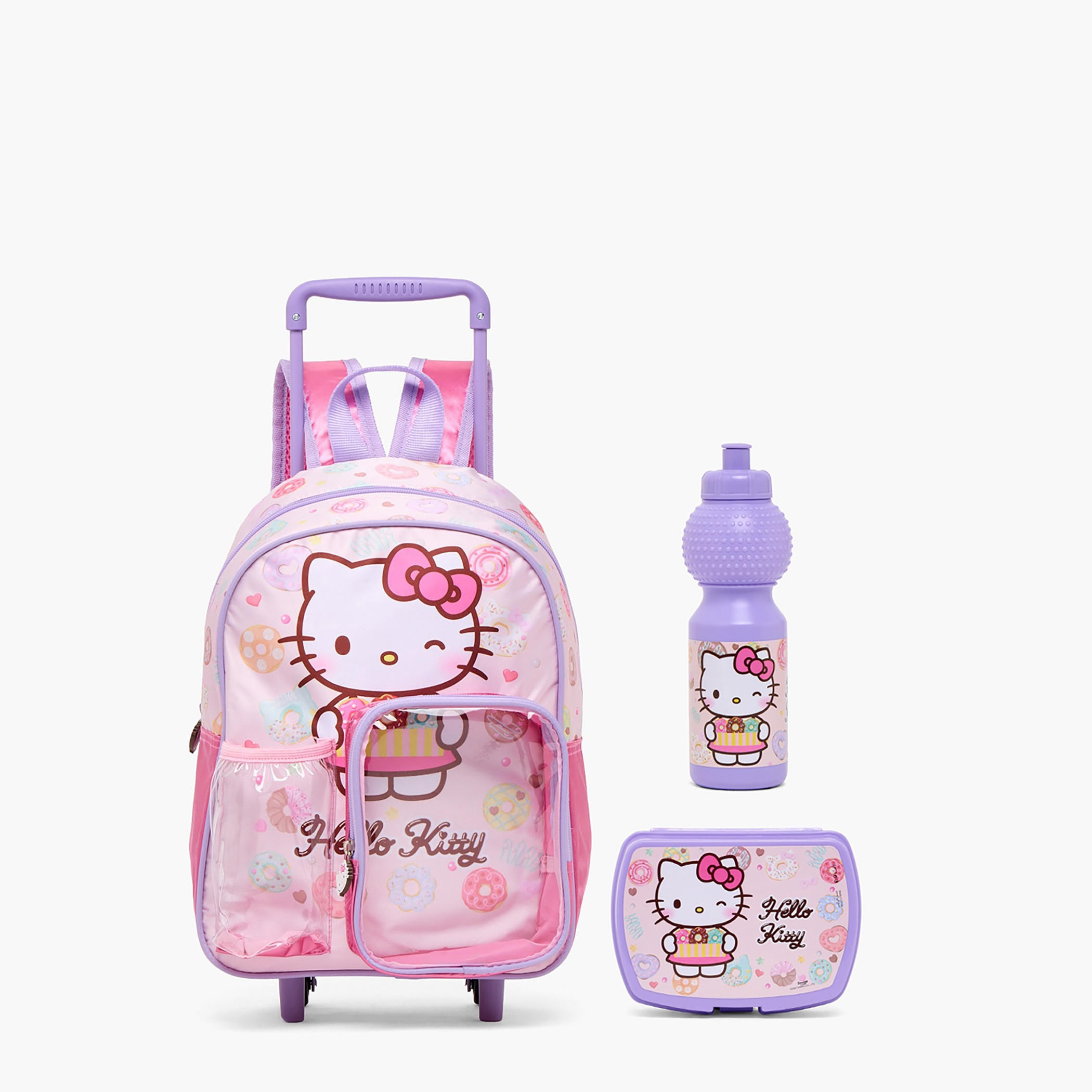 Hello Kitty 3-Piece Trolley Bag Set for Girls 13+ Years with Lunch Box and Water Bottle-school-bagsandbackpacks-trolleybags-image-2