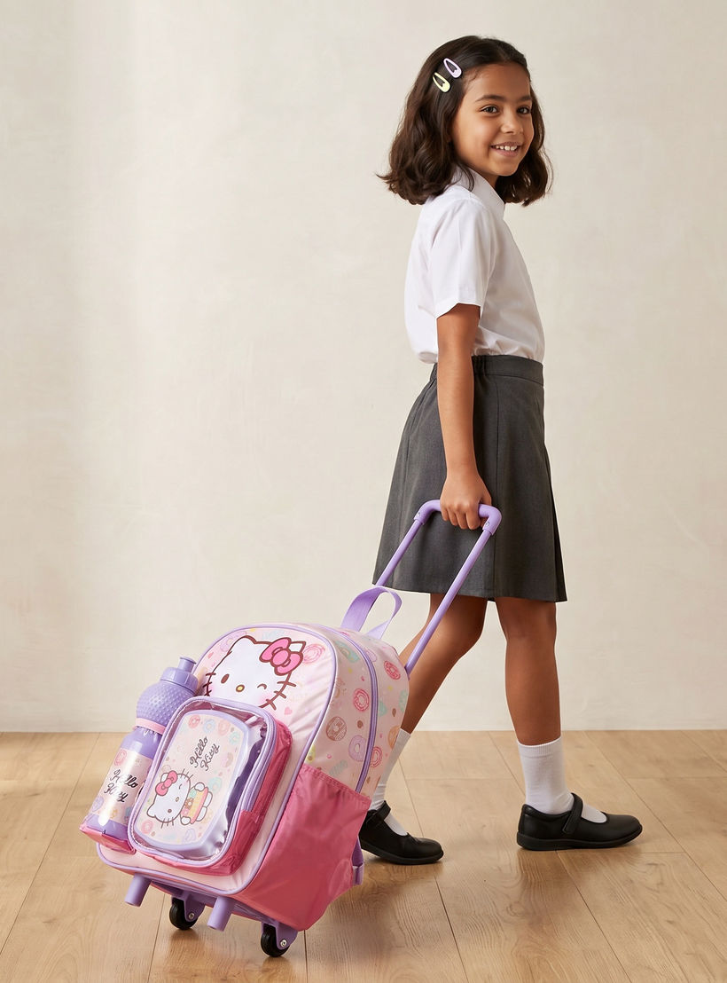 Hello Kitty 3-Piece Trolley Bag Set for Girls 13+ Years with Lunch Box and Water Bottle-school-bagsandbackpacks-trolleybags-image-3