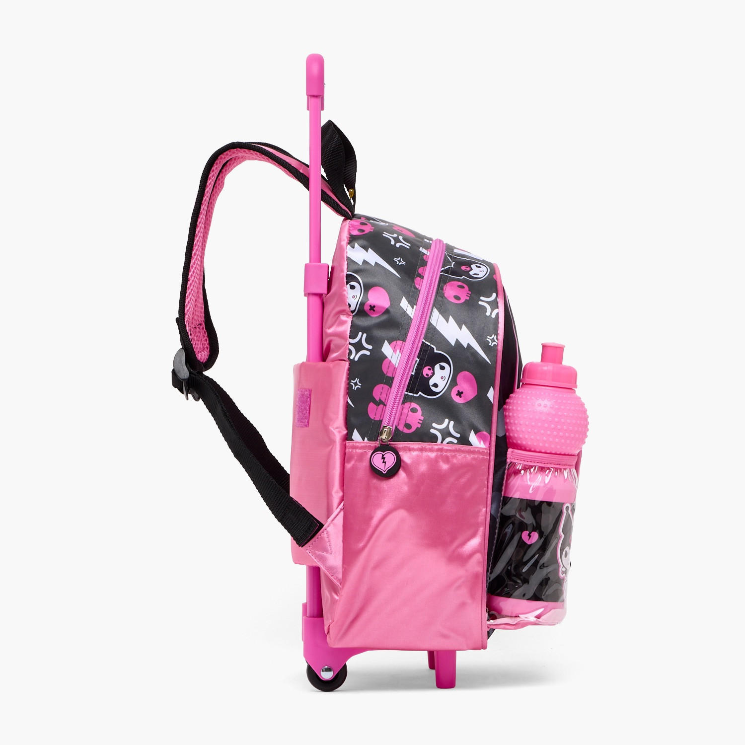 Kuromi Print 3-Piece School Trolley Bag Set for Girls 8-13 Years with Lunch Box-school-bagsandbackpacks-trolleybags-image-10