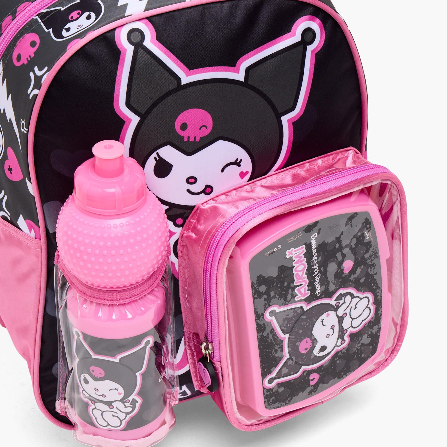 Kuromi Print 3-Piece School Trolley Bag Set for Girls 8-13 Years with Lunch Box-school-bagsandbackpacks-trolleybags-image-6