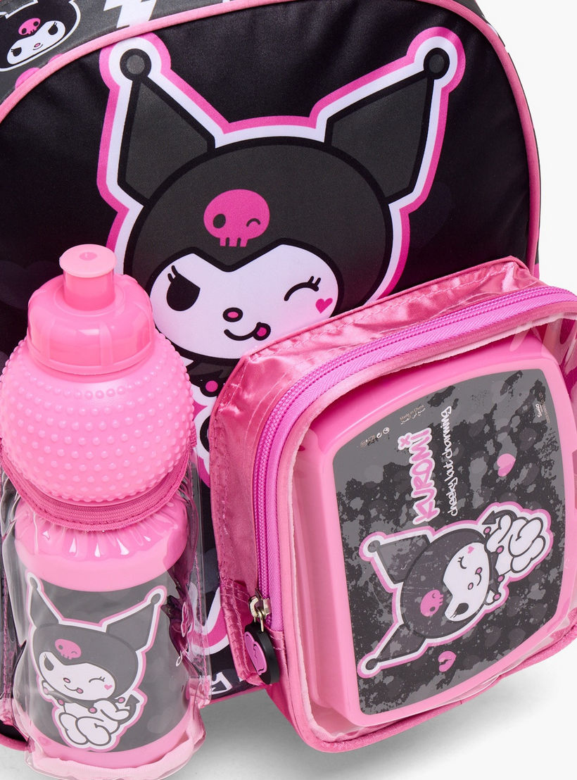 Kuromi Print 3-Piece School Trolley Bag Set for Girls 8-13 Years with Lunch Box-school-bagsandbackpacks-trolleybags-image-6