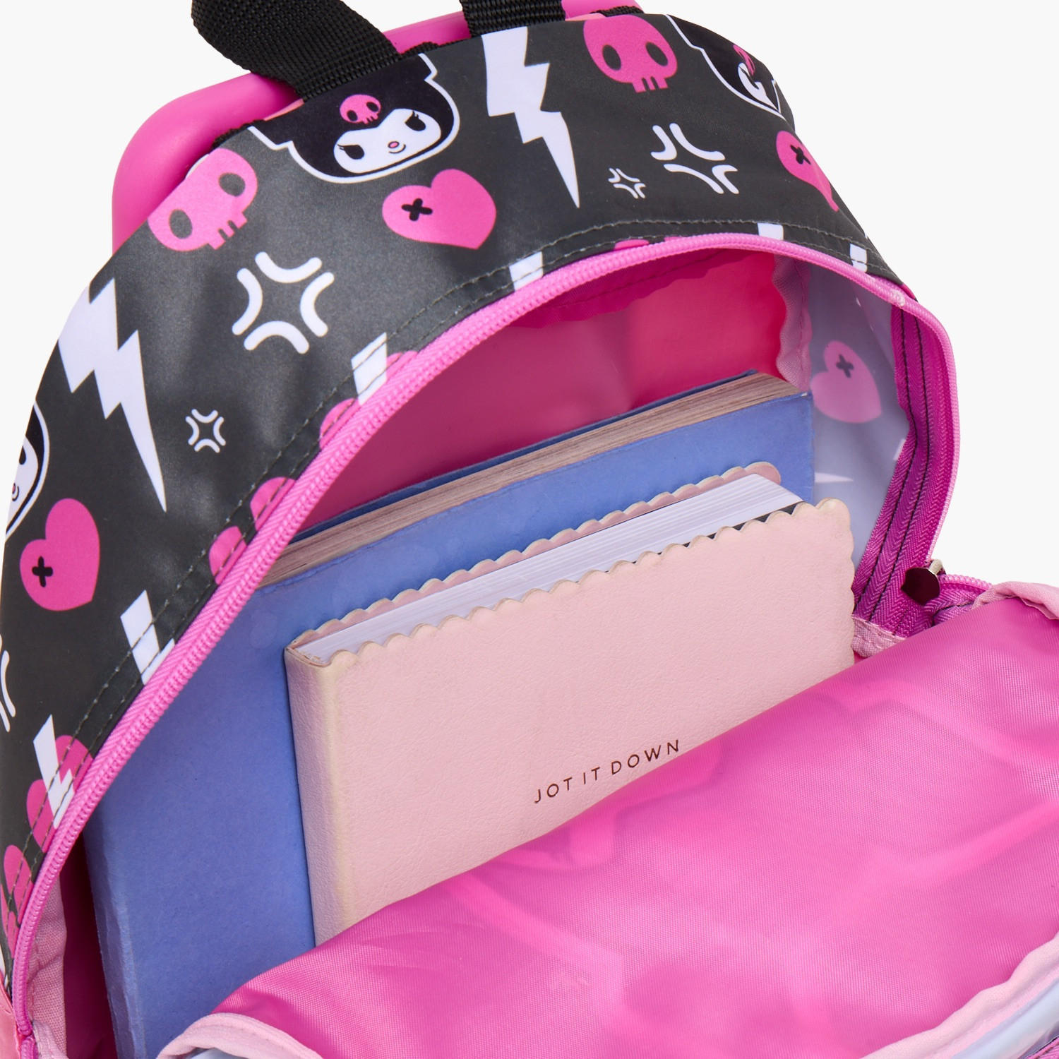 Kuromi Print 3-Piece School Trolley Bag Set for Girls 8-13 Years with Lunch Box-school-bagsandbackpacks-trolleybags-image-8