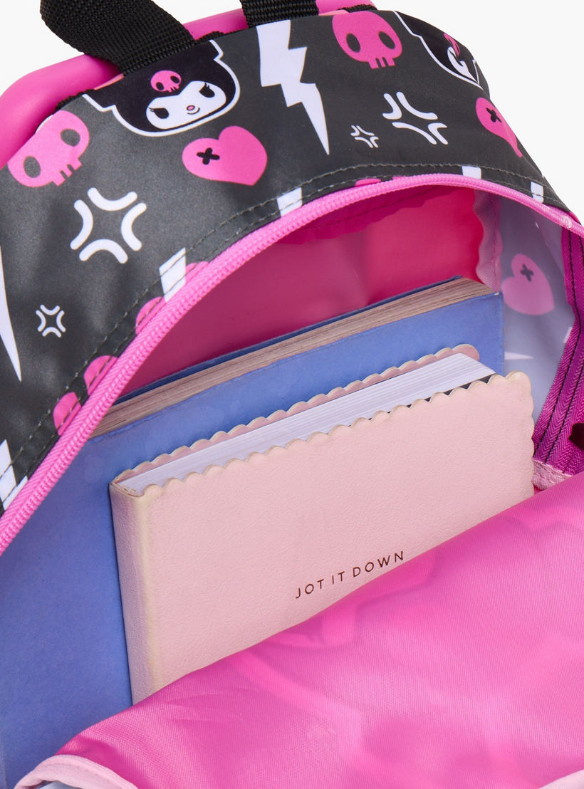 Kuromi Print 3-Piece School Trolley Bag Set for Girls 8-13 Years with Lunch Box-school-bagsandbackpacks-trolleybags-image-8