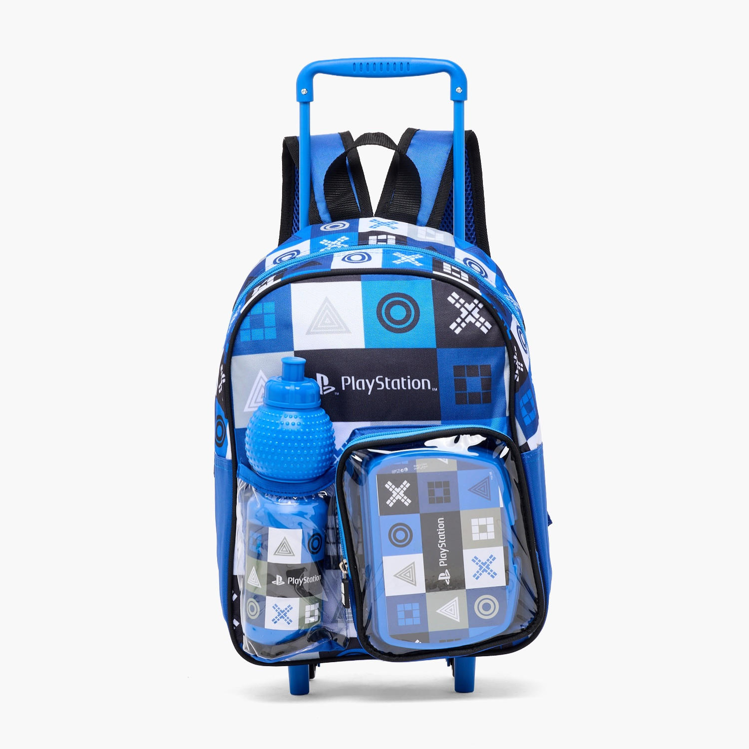 PlayStation Printed 3-Pieces School Trolley Bag Set for Kids 8-13 Years with Lunch Box and Bottle-school-bagsandbackpacks-trolleybags-image-2