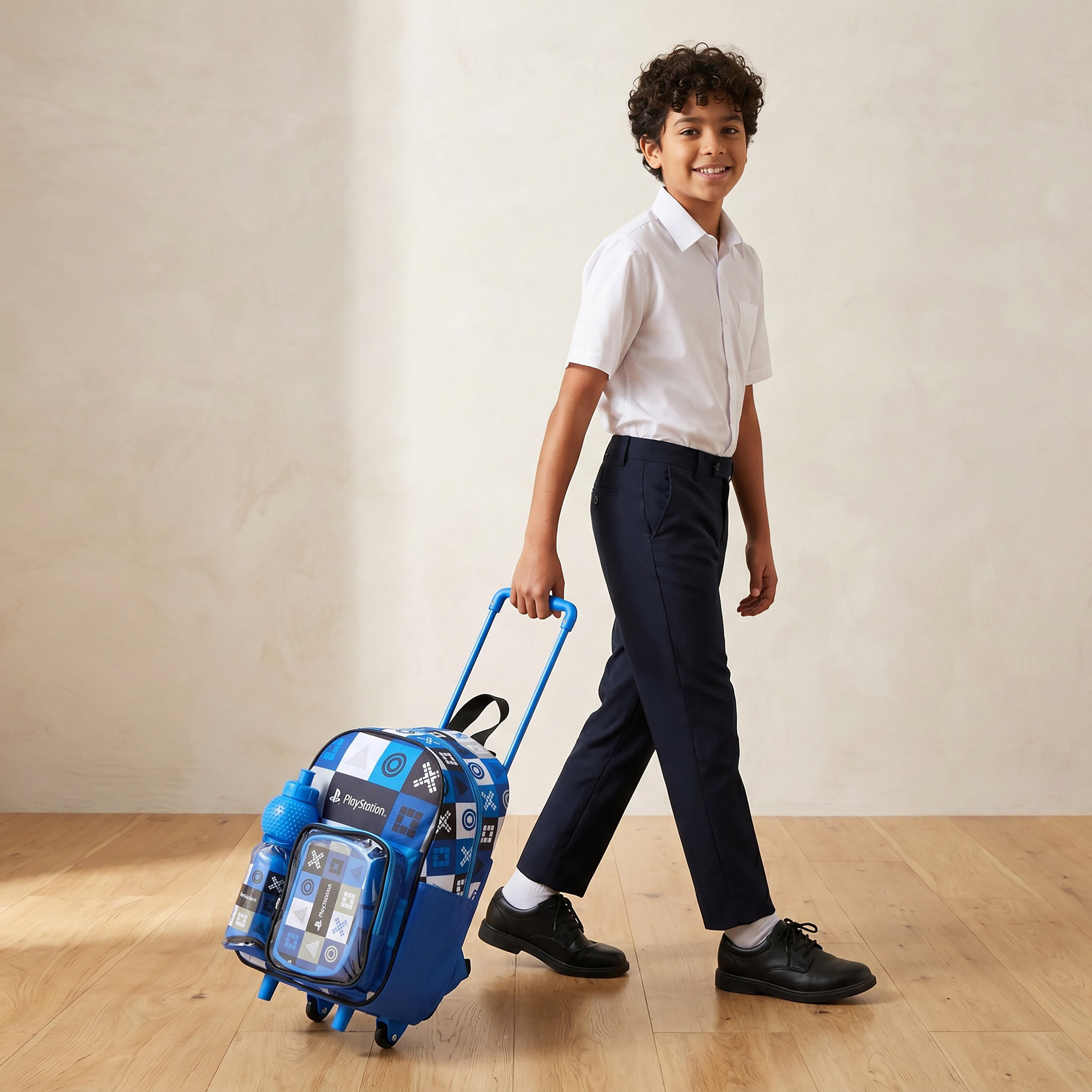 PlayStation Printed 3-Pieces School Trolley Bag Set for Kids 8-13 Years with Lunch Box and Bottle-school-bagsandbackpacks-trolleybags-image-3