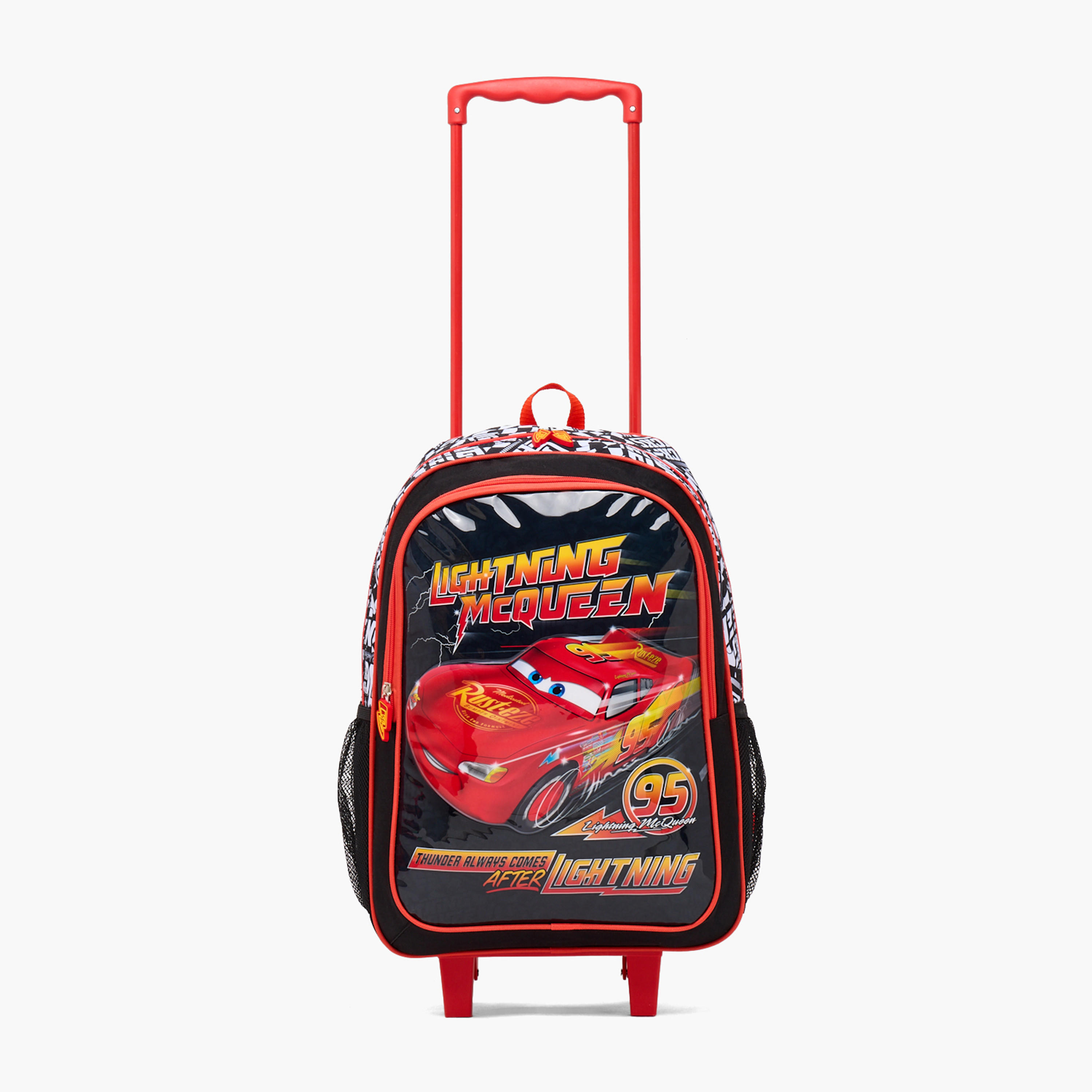 Lightning McQueen 5-Piece Trolley Bag Set for Boys 13+ Years with Lunch Bag and Bottle - 18 inches-school-bagsandbackpacks-trolleybags-image-4