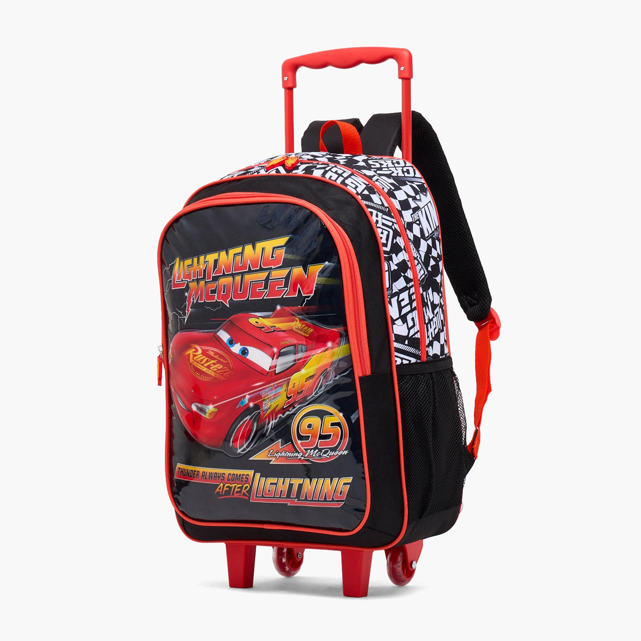 Lightning McQueen 5-Piece Trolley Bag Set for Boys 13+ Years with Lunch Bag and Bottle - 18 inches-school-bagsandbackpacks-trolleybags-image-8