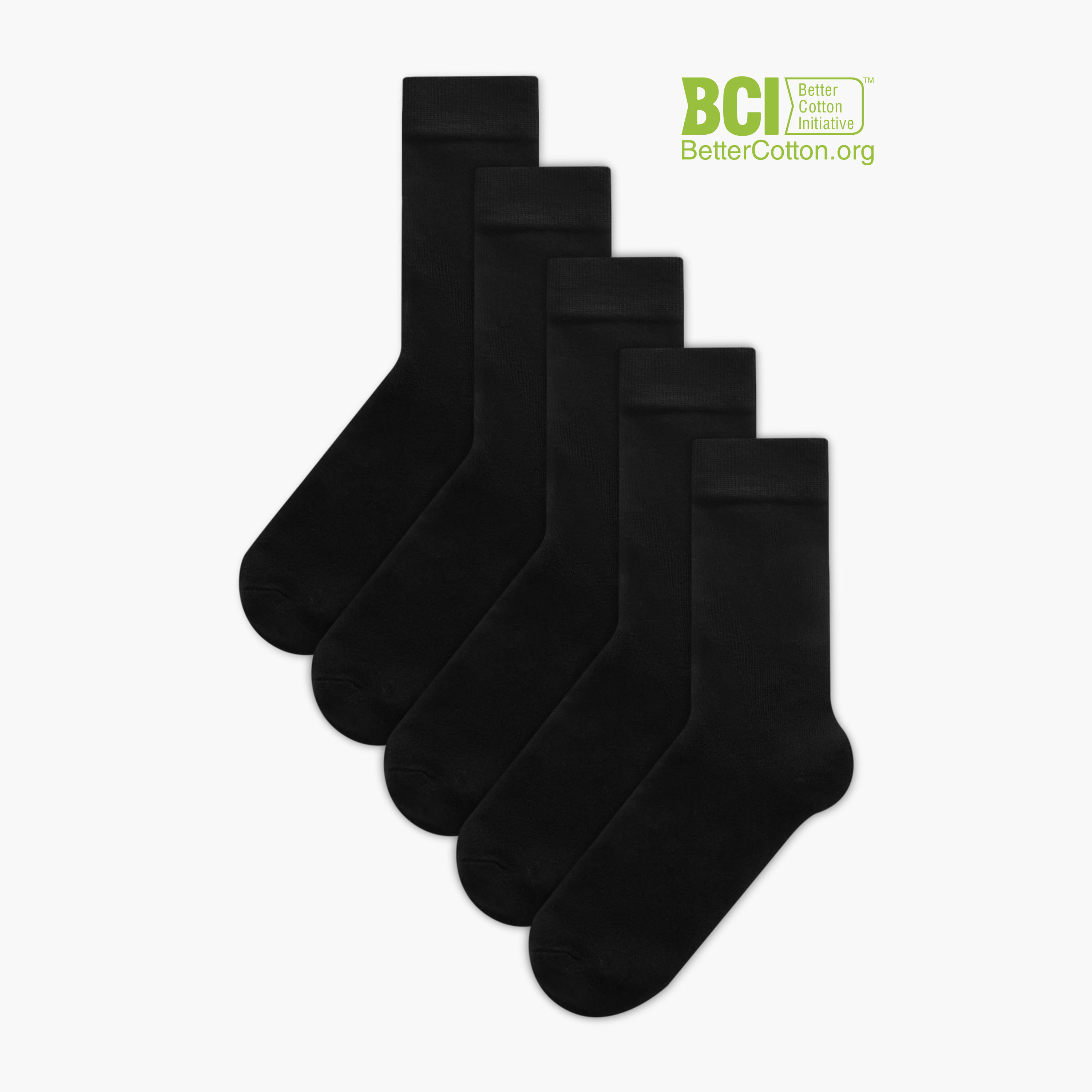 Solid Calf Length Socks - Set of 5-men-socks-image-1