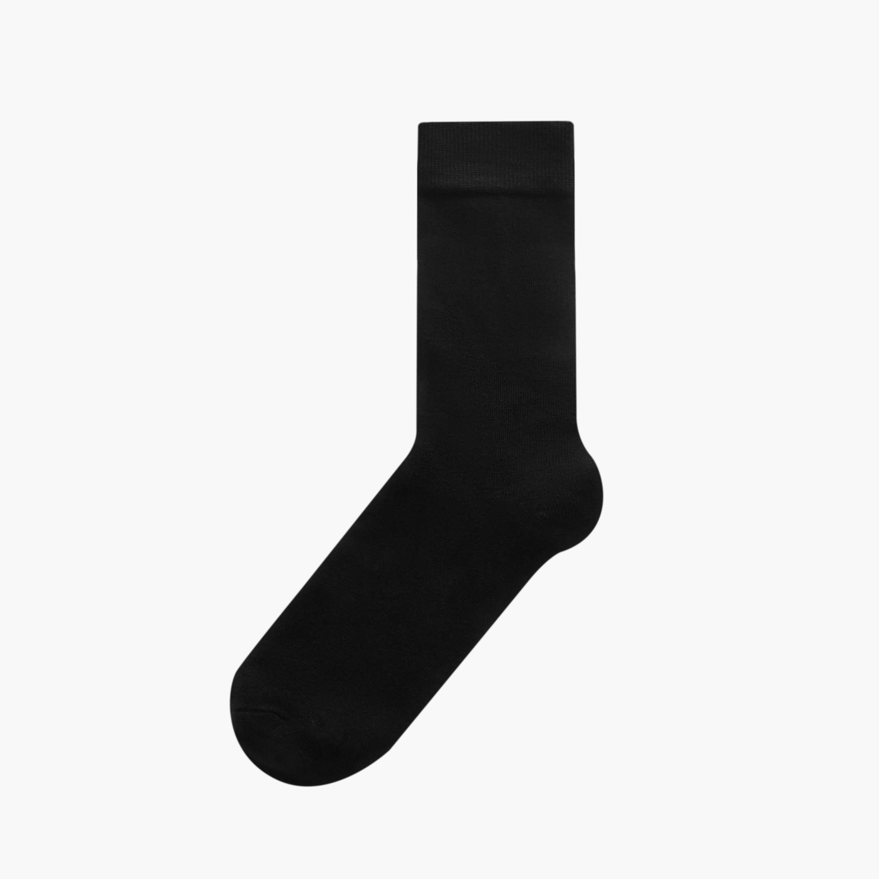 Solid Calf Length Socks - Set of 5-men-socks-image-2