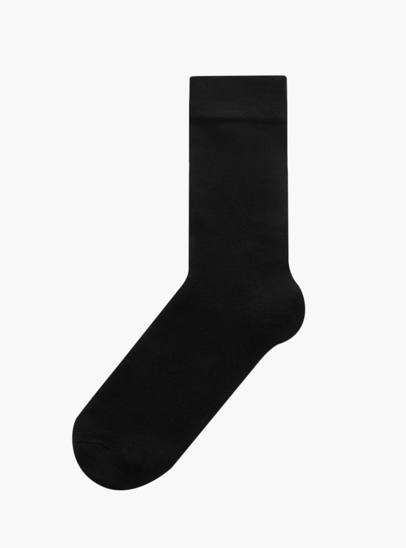 Solid Calf Length Socks - Set of 5-men-socks-image-2