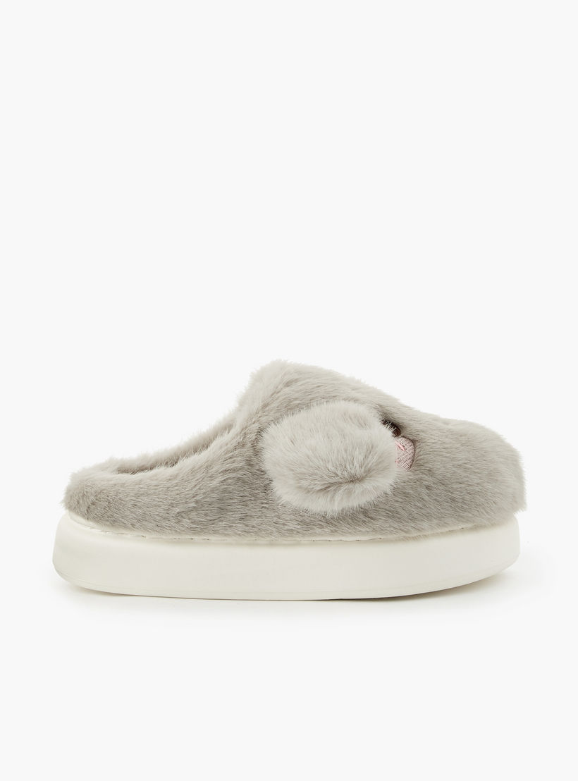 Le Confort Women Bear Embroidered Bedroom Slides-women-shoes-bedroomslippers-image-2