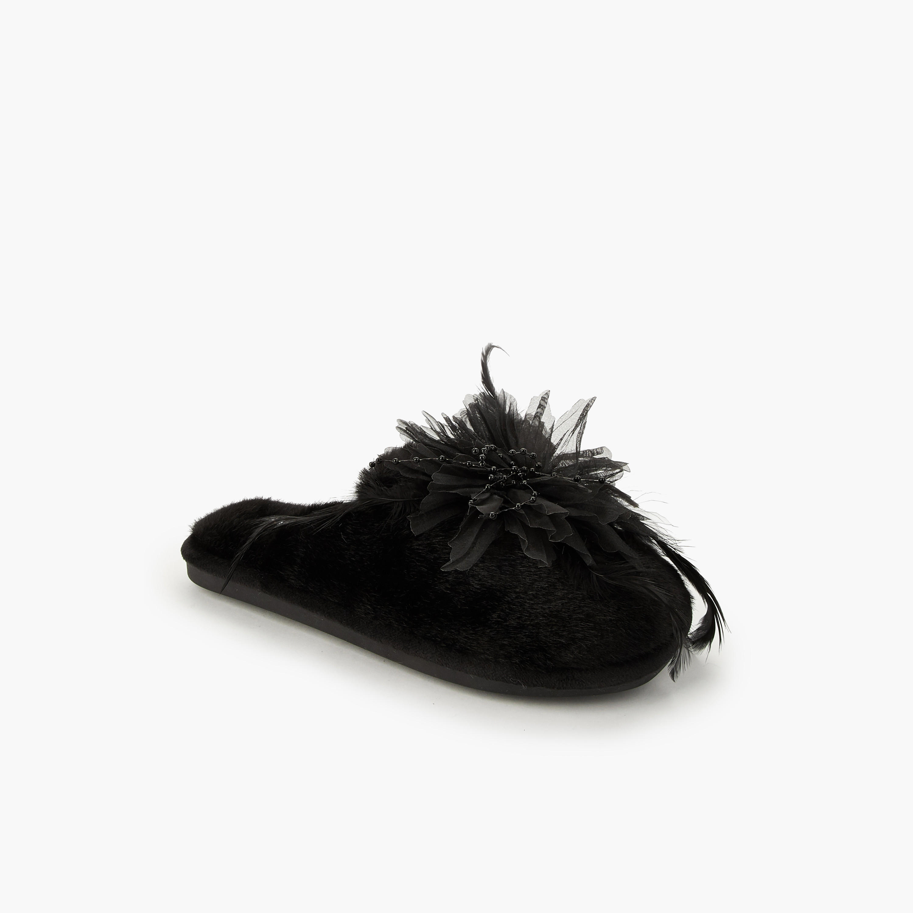 Le Confort Women Floral Accent Bedroom Slides-women-shoes-bedroomslippers-image-3
