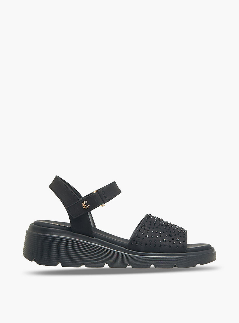 صندل نسائي مزين بكعب عريض من لو كونفورت-women-shoes-sandals-heeled-image-2