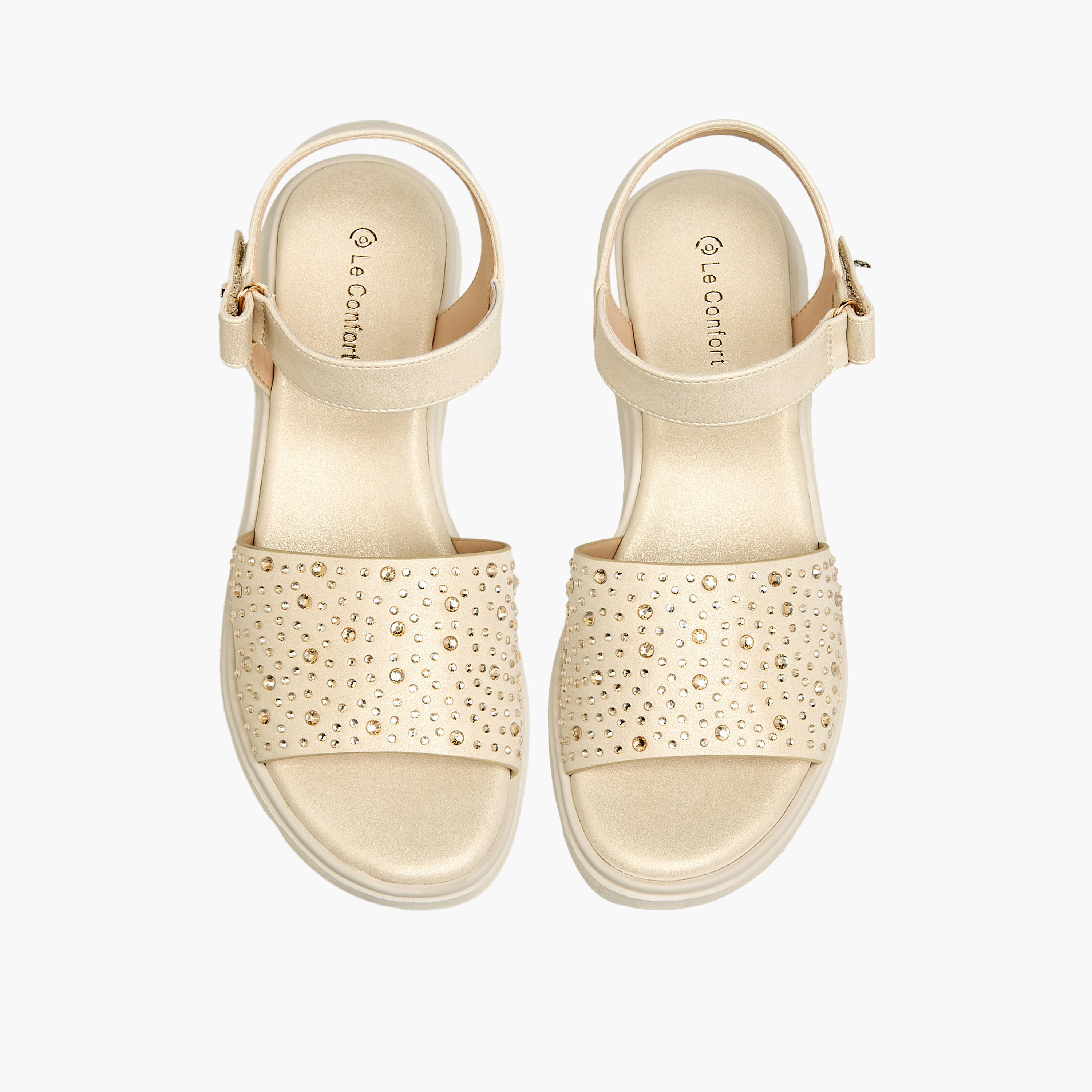 Le Confort Women Embellished Platform Sandals-women-shoes-sandals-heeled-image-1