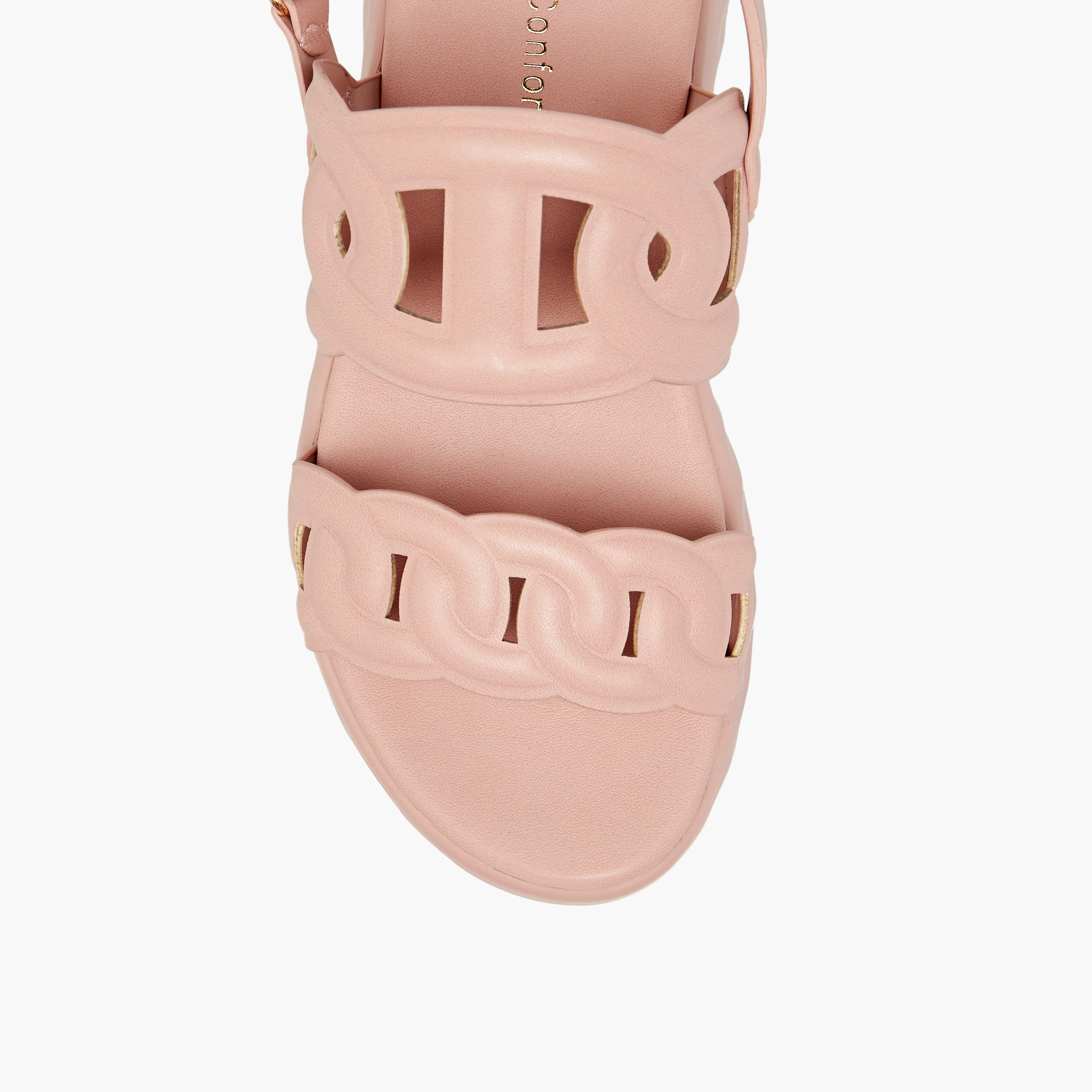 Le Confort Cutout Sandals with Hook and Loop Closure-girls-shoes-sandals-image-3