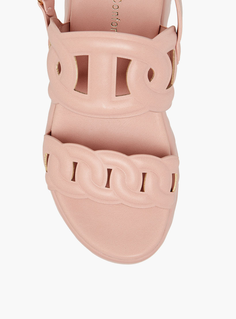 Le Confort Cutout Sandals with Hook and Loop Closure-girls-shoes-sandals-image-3