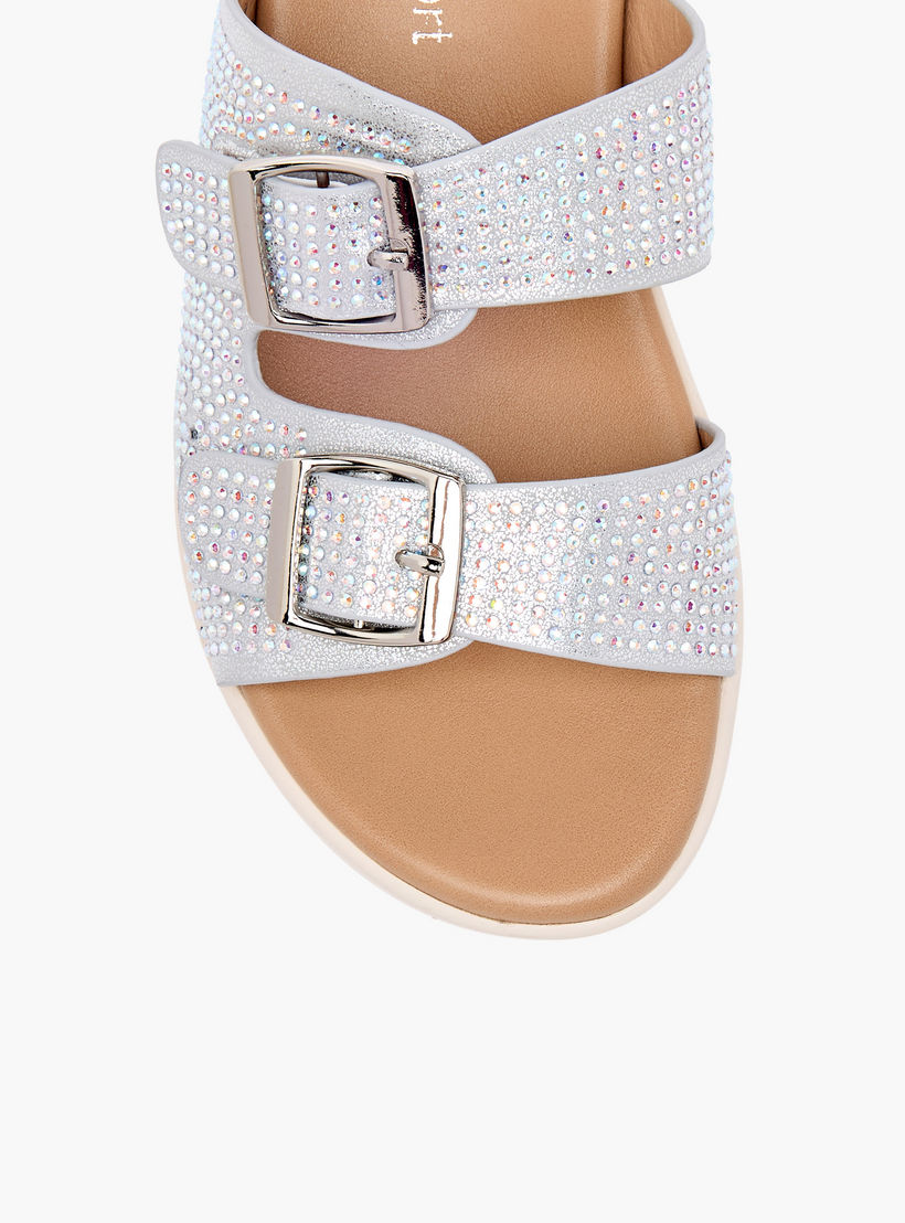 Le Confort Studded Slip-On Sandals with Buckle Detail-girls-shoes-sandals-image-4