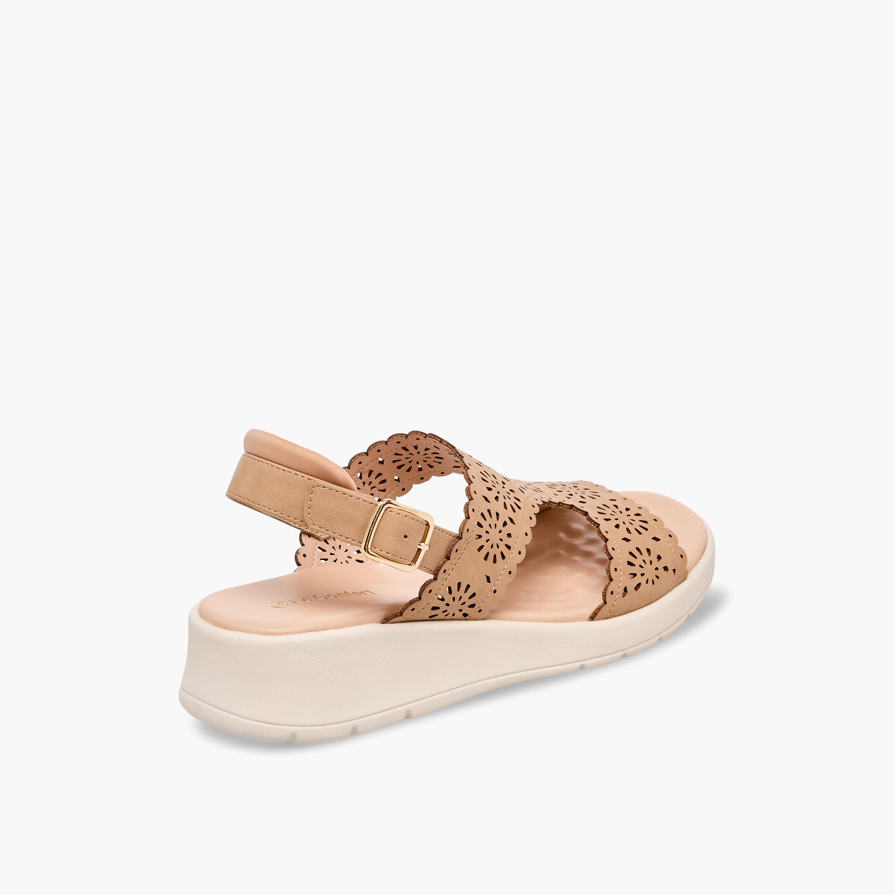 صندل بأحزمة مفرغة بالليزر للنساء من لو كونفورت-women-shoes-sandals-heeled-image-6