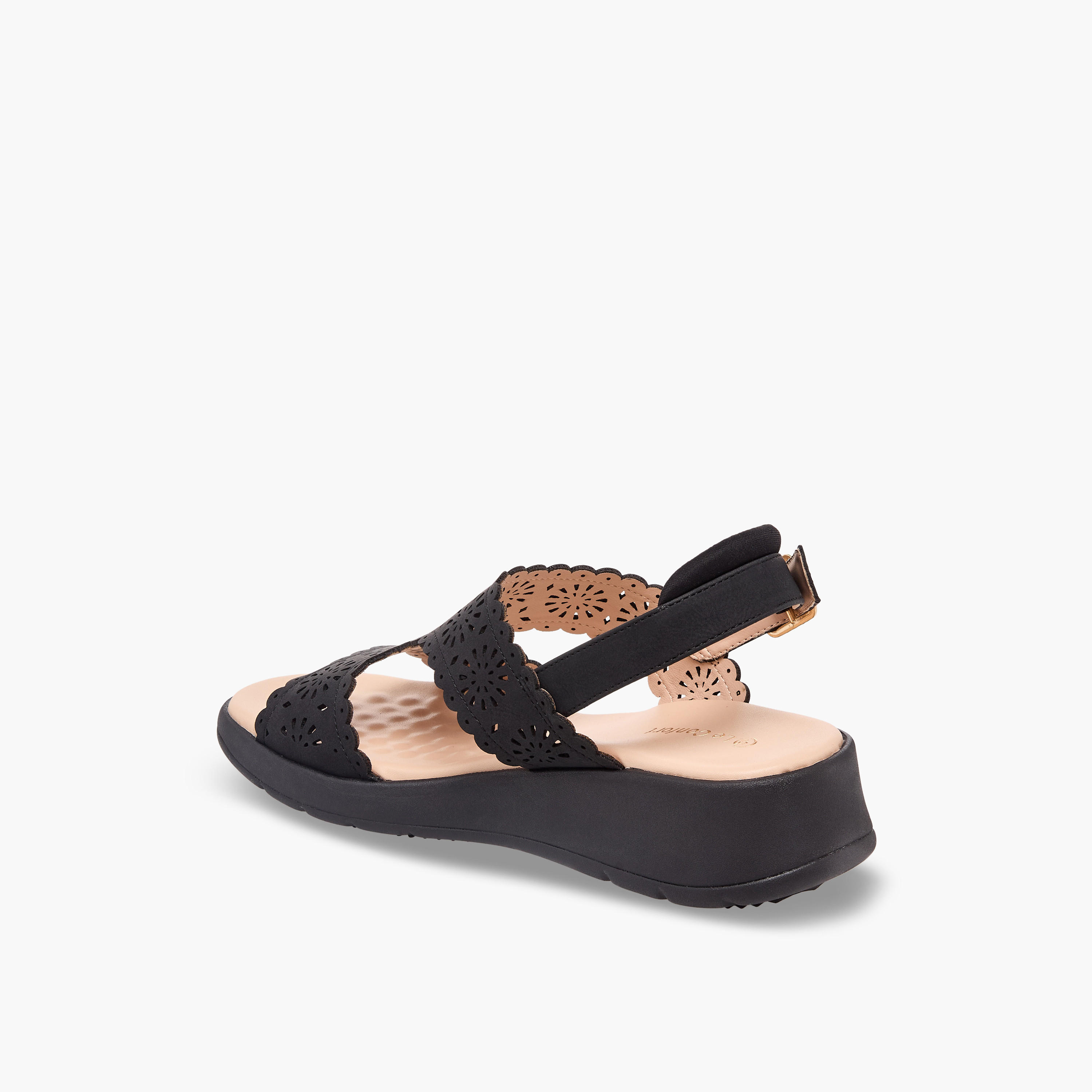 صندل بأحزمة مفرغة بالليزر للنساء من لو كونفورت-women-shoes-sandals-heeled-image-5