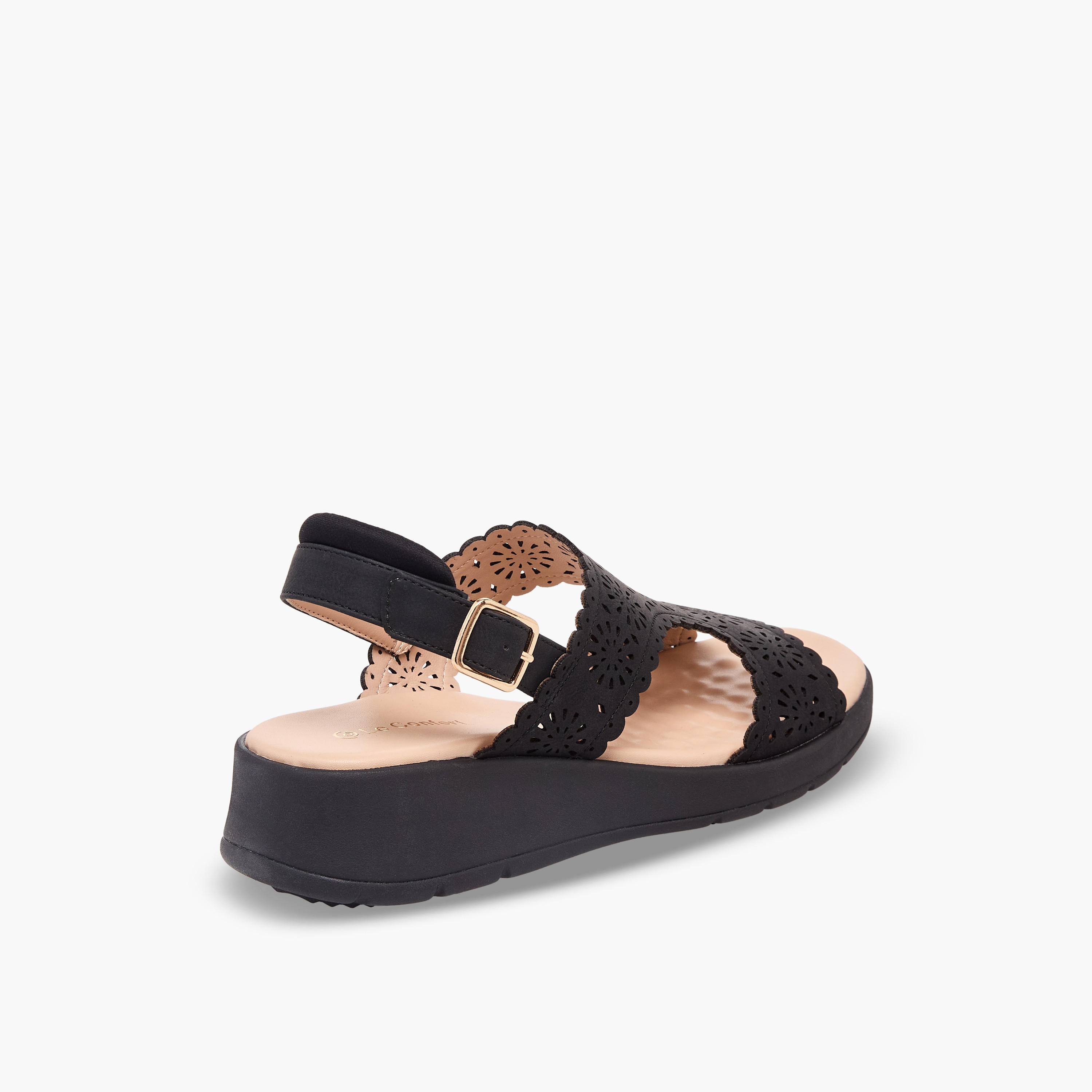صندل بأحزمة مفرغة بالليزر للنساء من لو كونفورت-women-shoes-sandals-heeled-image-6