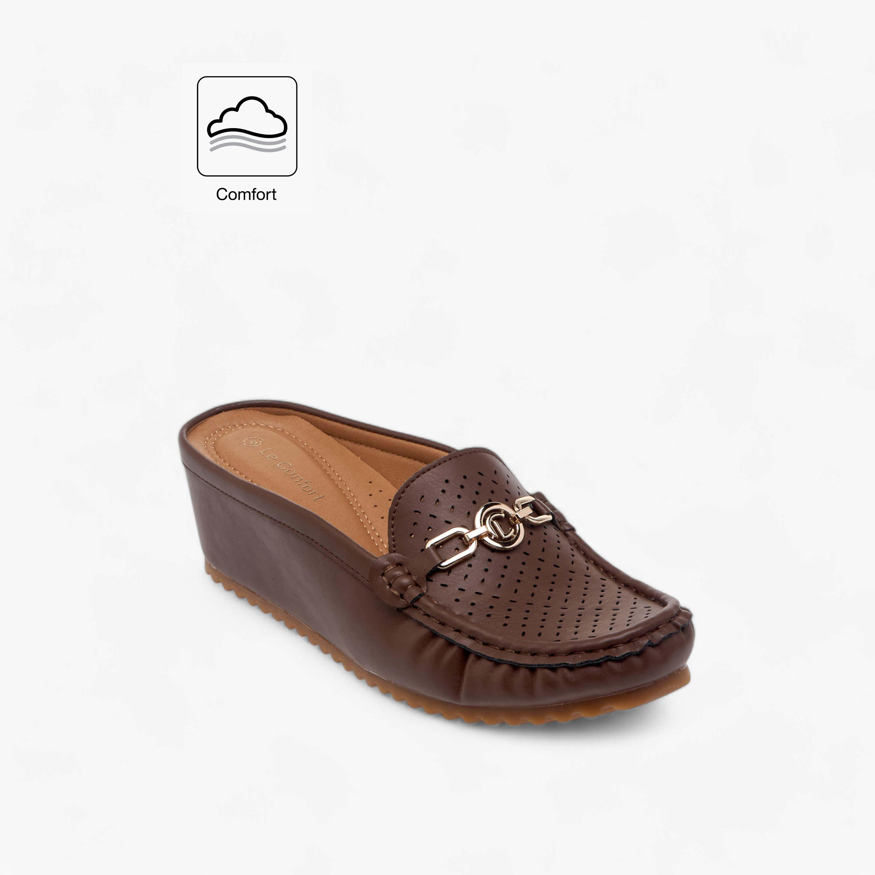 Le Confort Metal Accent Slip-On Flatform Comfort Mules-women-shoes-heels-image-2