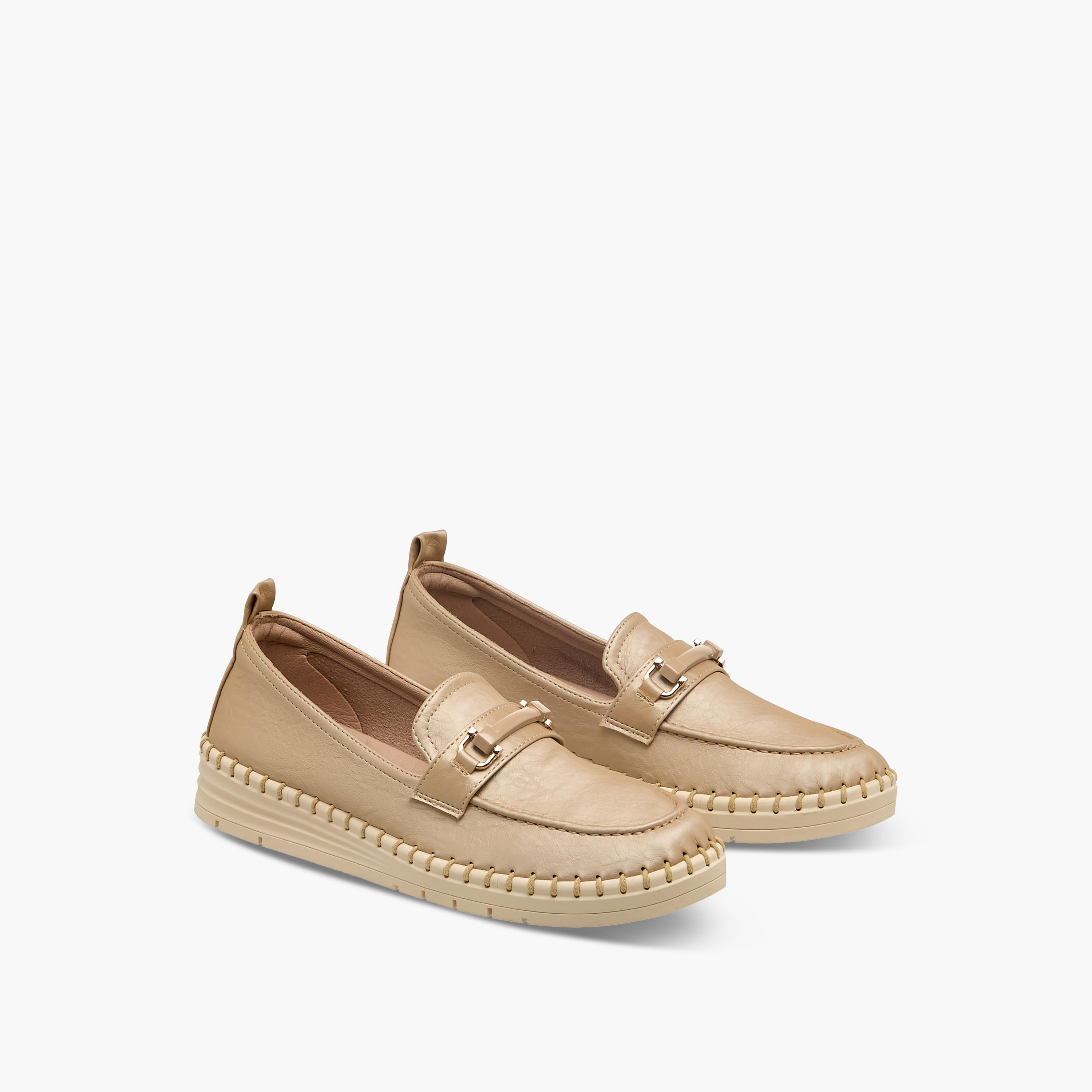 Le Confort Women Metallic Loafers-women-shoes-flats-loafers-image-1