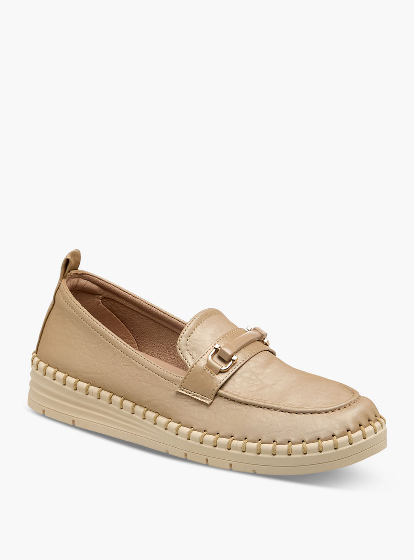 Le Confort Women Metallic Loafers-women-shoes-flats-loafers-image-2