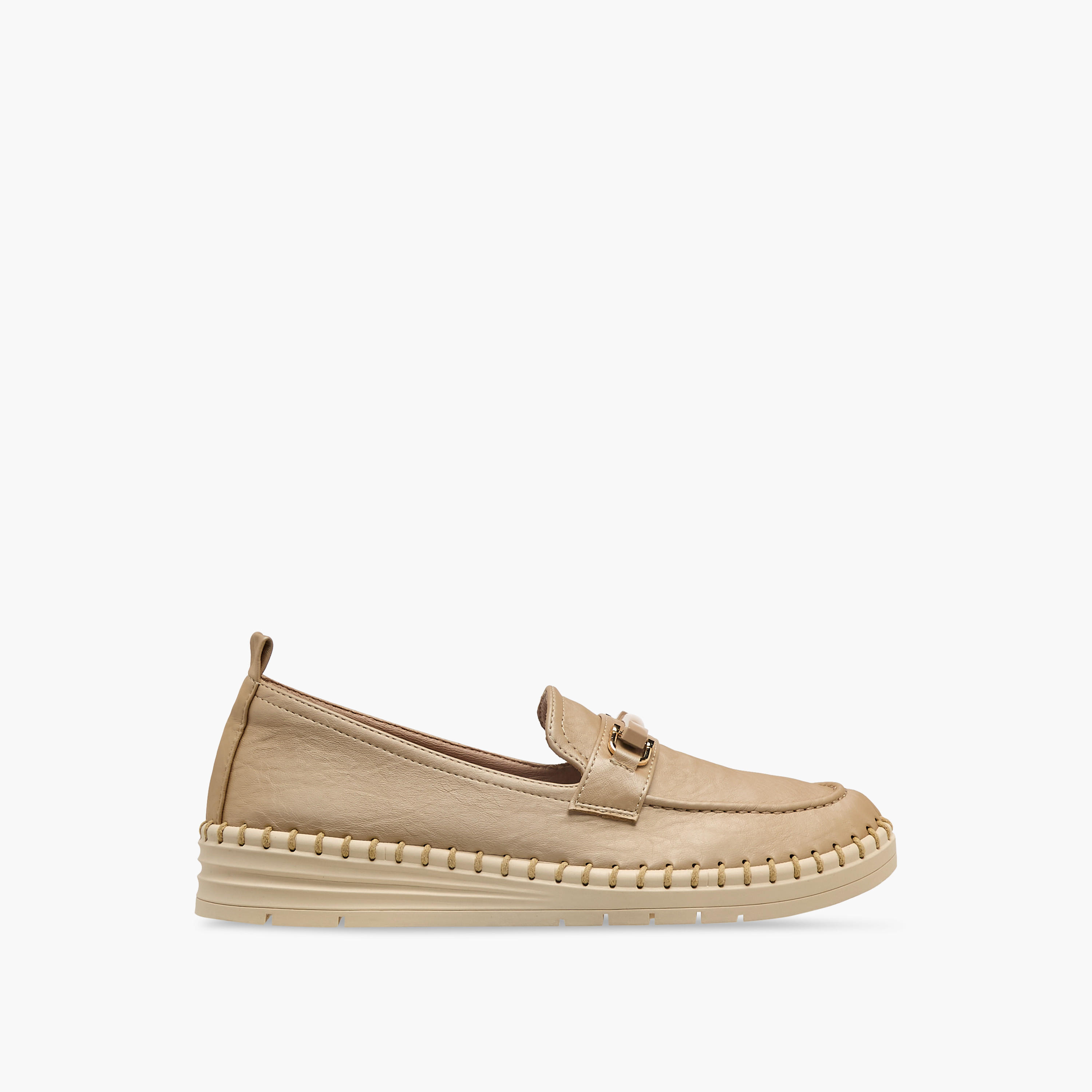Le Confort Women Metallic Loafers-women-shoes-flats-loafers-image-3