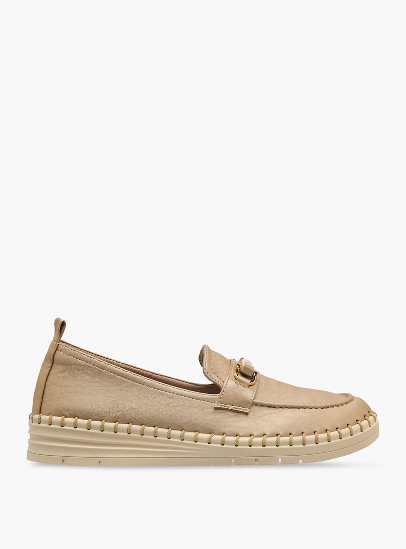 Le Confort Women Metallic Loafers-women-shoes-flats-loafers-image-3