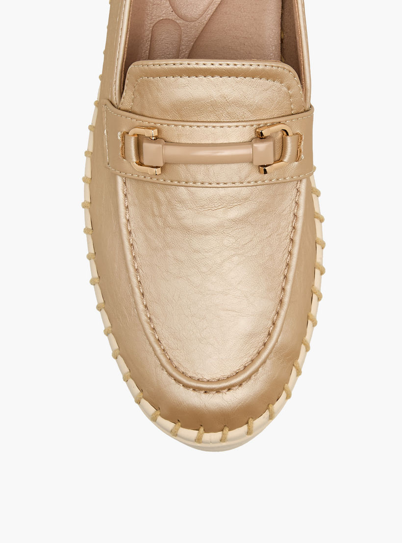 Le Confort Women Metallic Loafers-women-shoes-flats-loafers-image-4