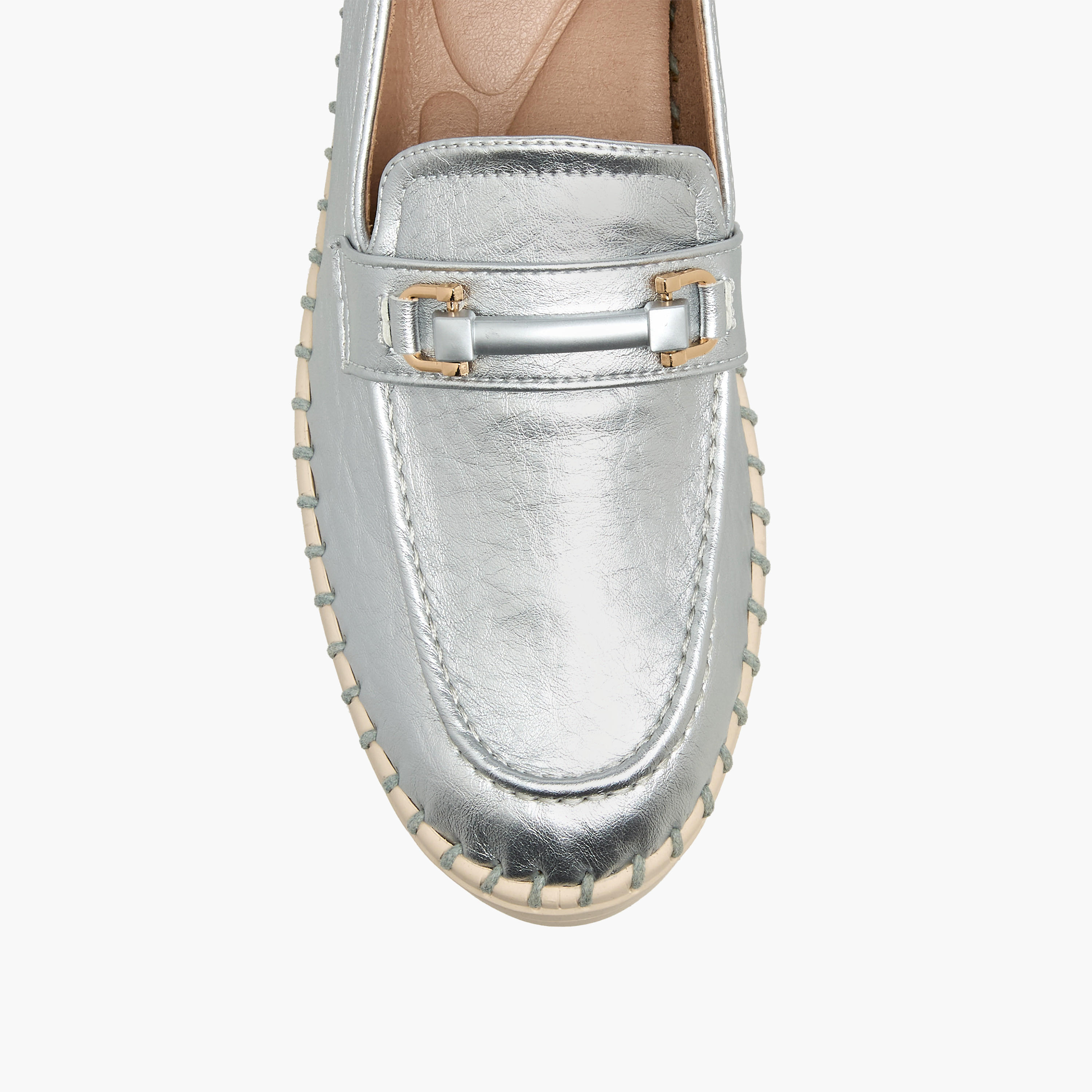 حذاء ميتاليك سهل الارتداء للنساء من لو كونفورت-women-shoes-flats-loafers-image-4