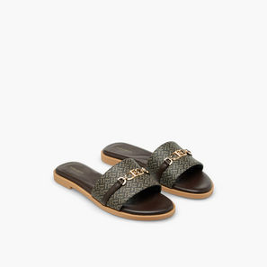 Flora Bella Women Monogram Print Slip-On Sandals-women-shoes-sandals-image-1