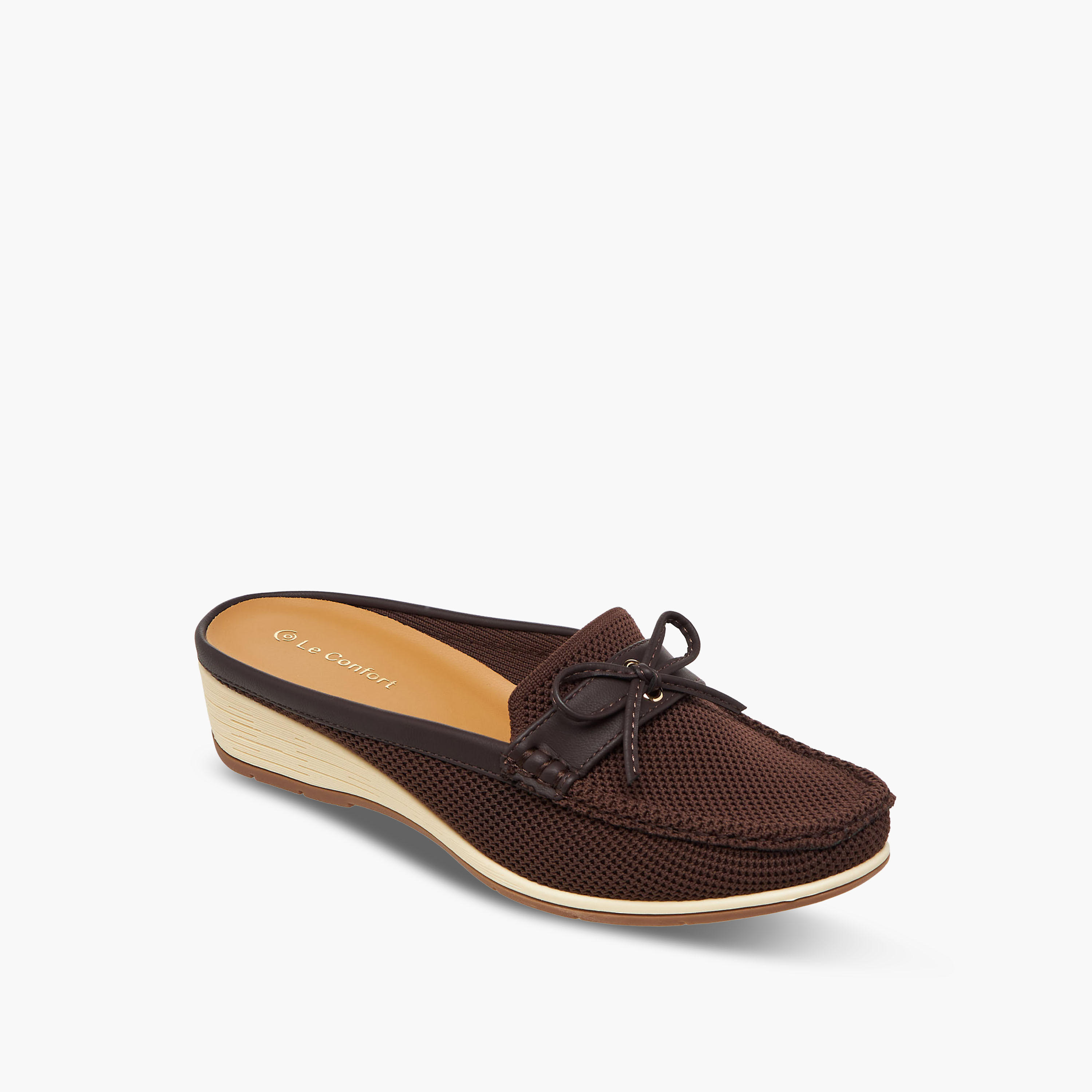 حذاء ميول بكعب ويدج للنساء من لو كونفورت-women-shoes-flats-mules-image-2