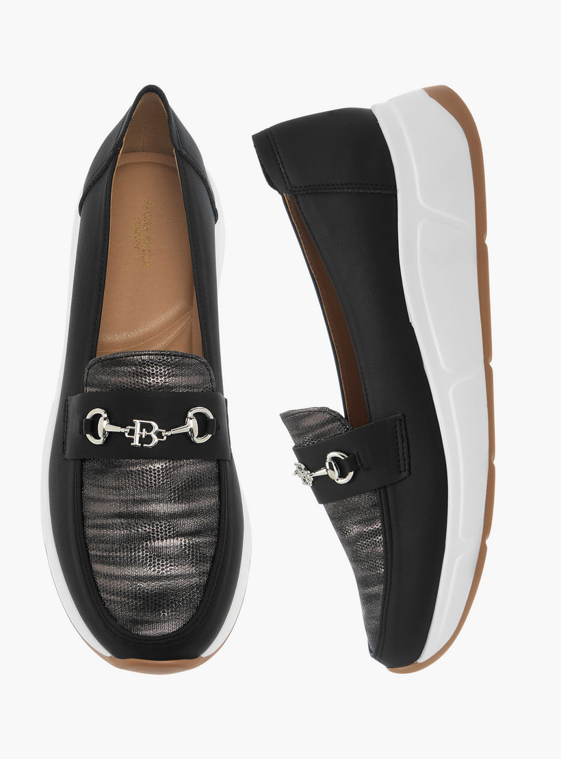 Flora Bella Textured Wedge Comfort Shoes with Metal Accent-women-shoes-loafersandmoccasins-image-1