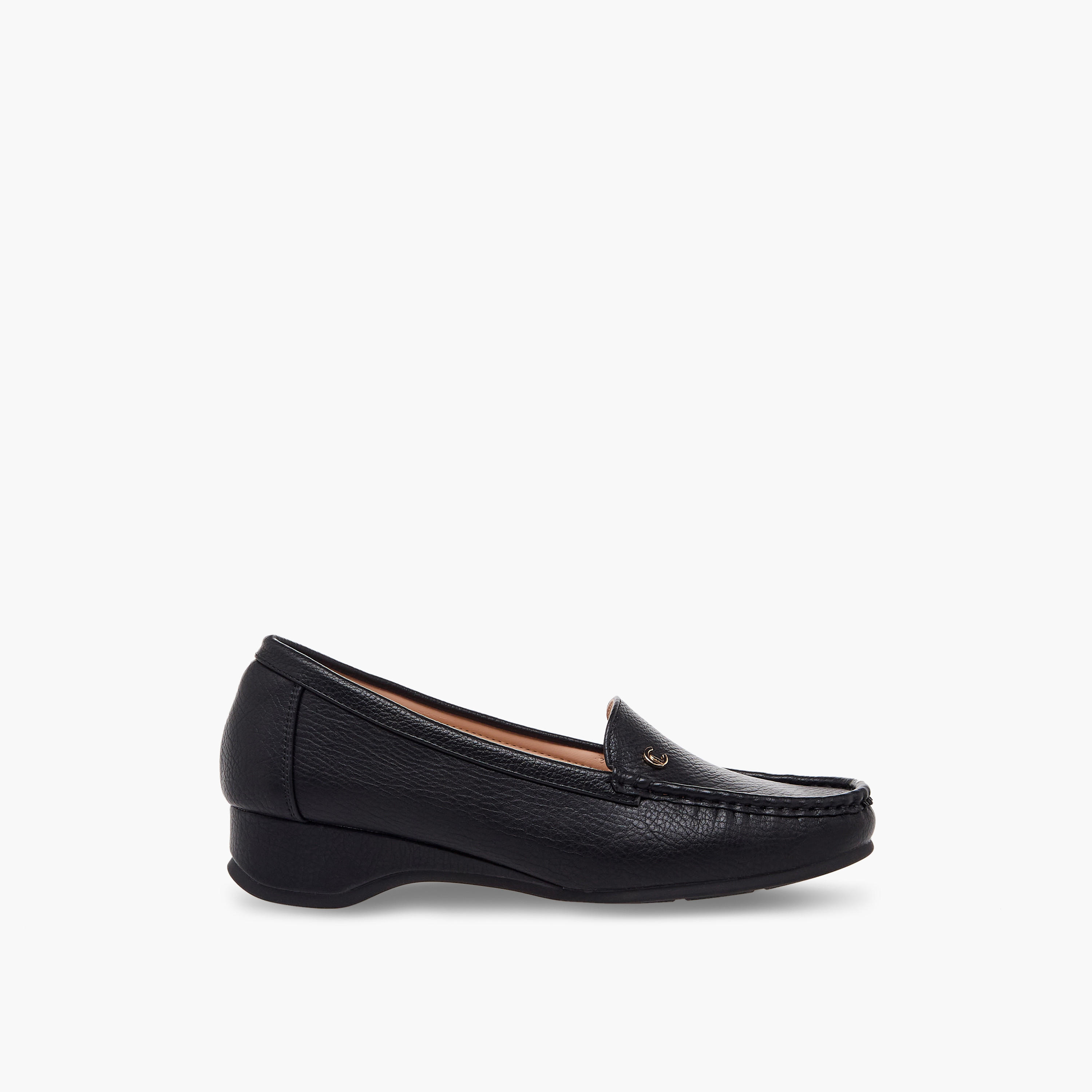 حذاء لوفر بارز الملمس بكعب ويدج للنساء من لو كونفورت-women-shoes-loafersandmoccasins-image-3