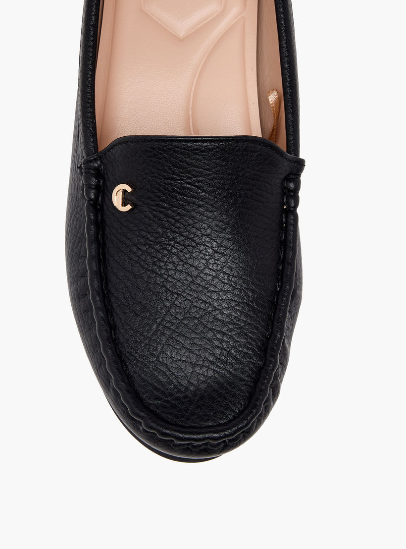 حذاء لوفر بارز الملمس بكعب ويدج للنساء من لو كونفورت-women-shoes-loafersandmoccasins-image-7