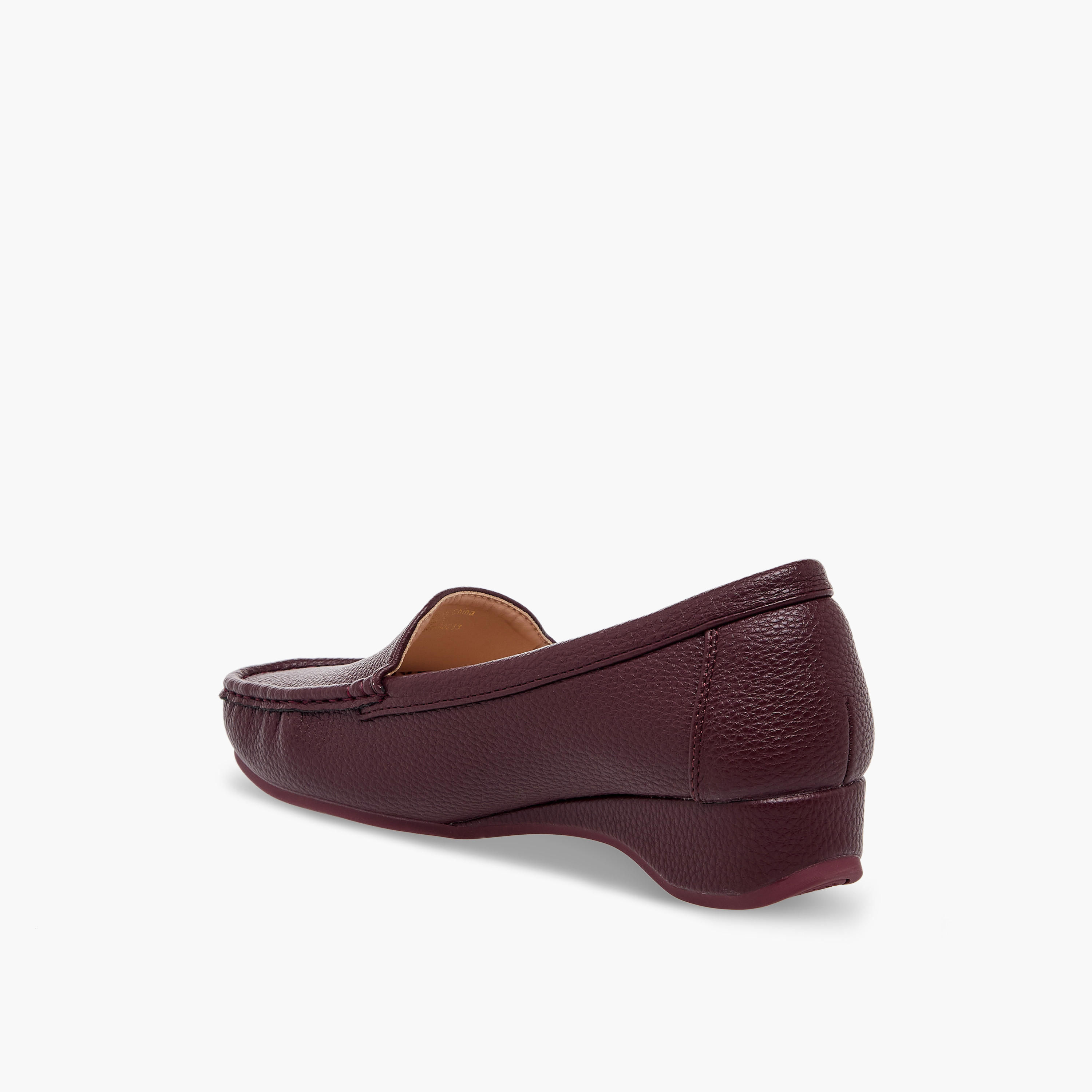 حذاء لوفر بارز الملمس بكعب ويدج للنساء من لو كونفورت-women-shoes-loafersandmoccasins-image-5