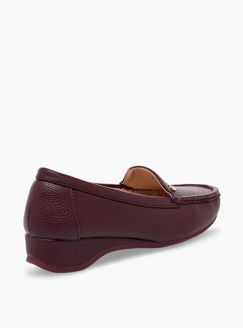 حذاء لوفر بارز الملمس بكعب ويدج للنساء من لو كونفورت-women-shoes-loafersandmoccasins-image-6