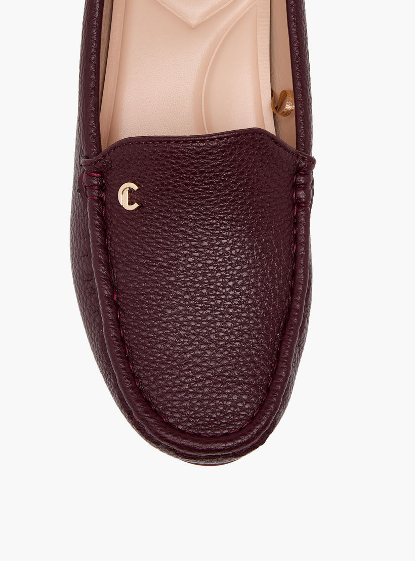 حذاء لوفر بارز الملمس بكعب ويدج للنساء من لو كونفورت-women-shoes-loafersandmoccasins-image-7