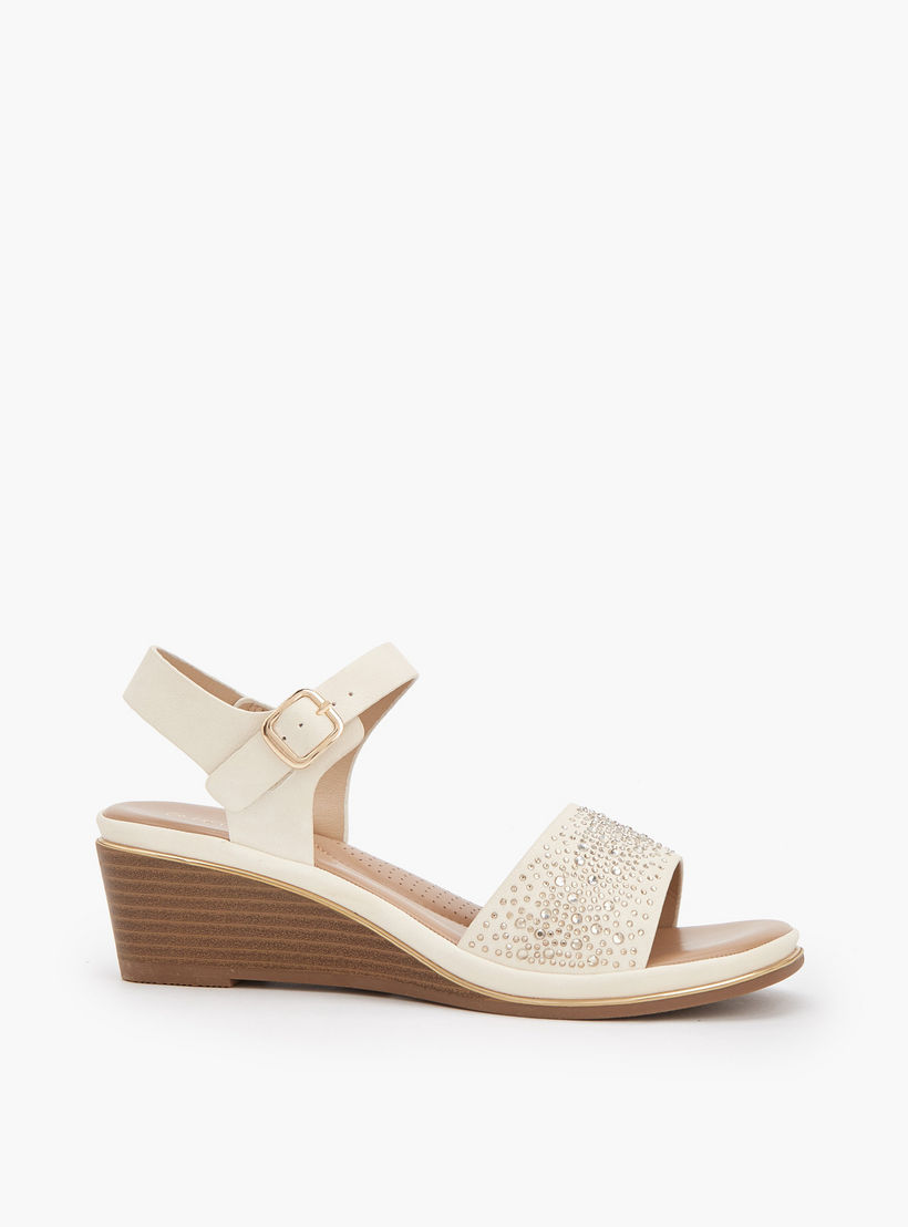 صندل بكعب ويدج بزينة راينستون للنساء من لو كونفورت-women-shoes-sandals-heeled-image-3
