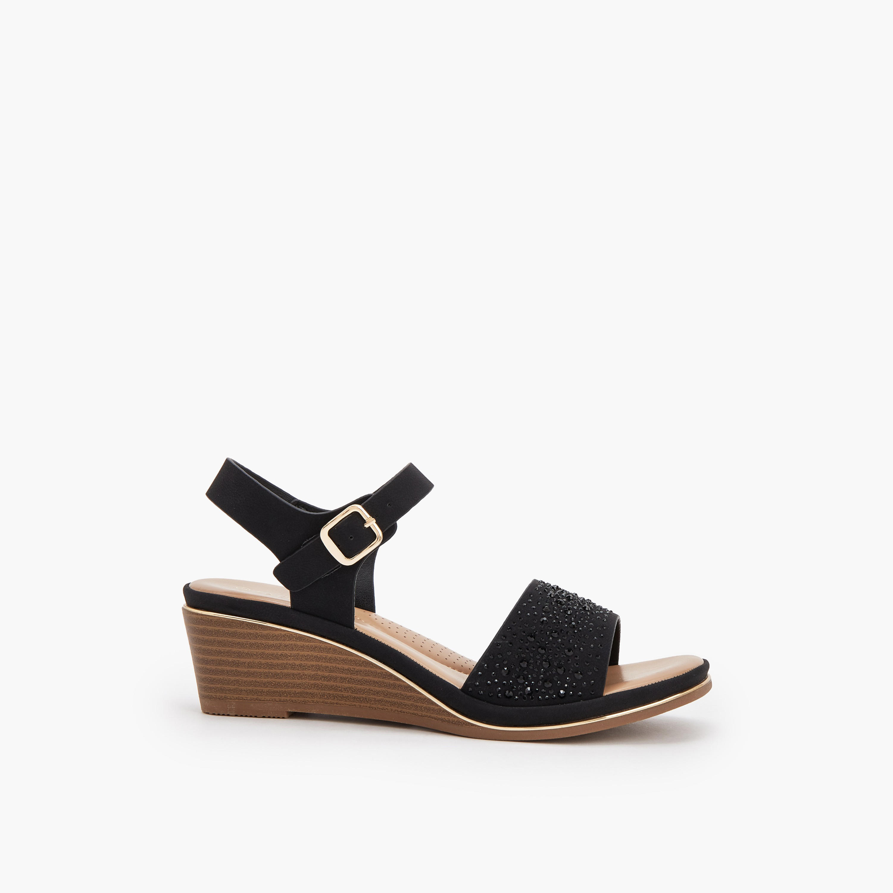 صندل بكعب ويدج بزينة راينستون للنساء من لو كونفورت-women-shoes-sandals-heeled-image-3