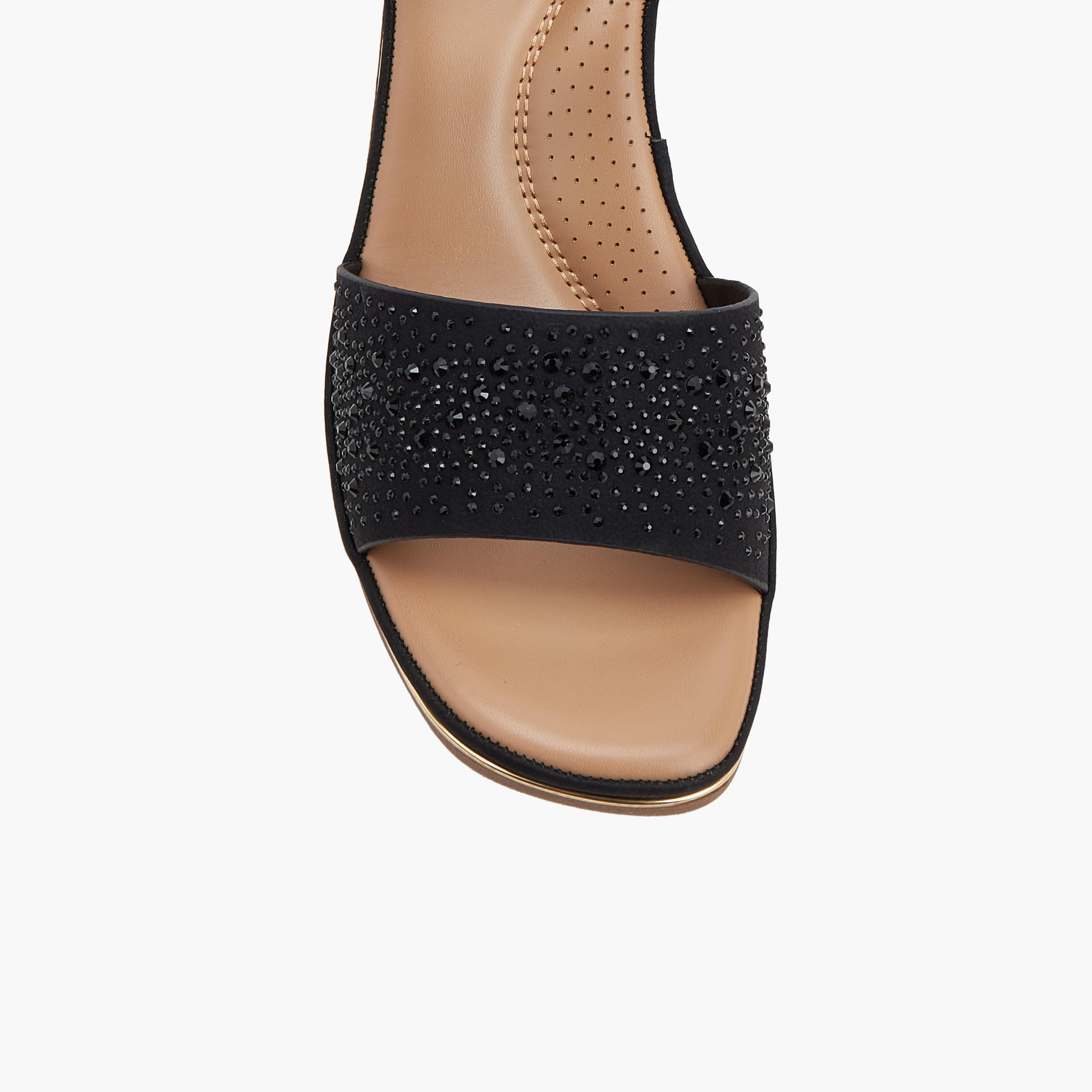 صندل بكعب ويدج بزينة راينستون للنساء من لو كونفورت-women-shoes-sandals-heeled-image-4