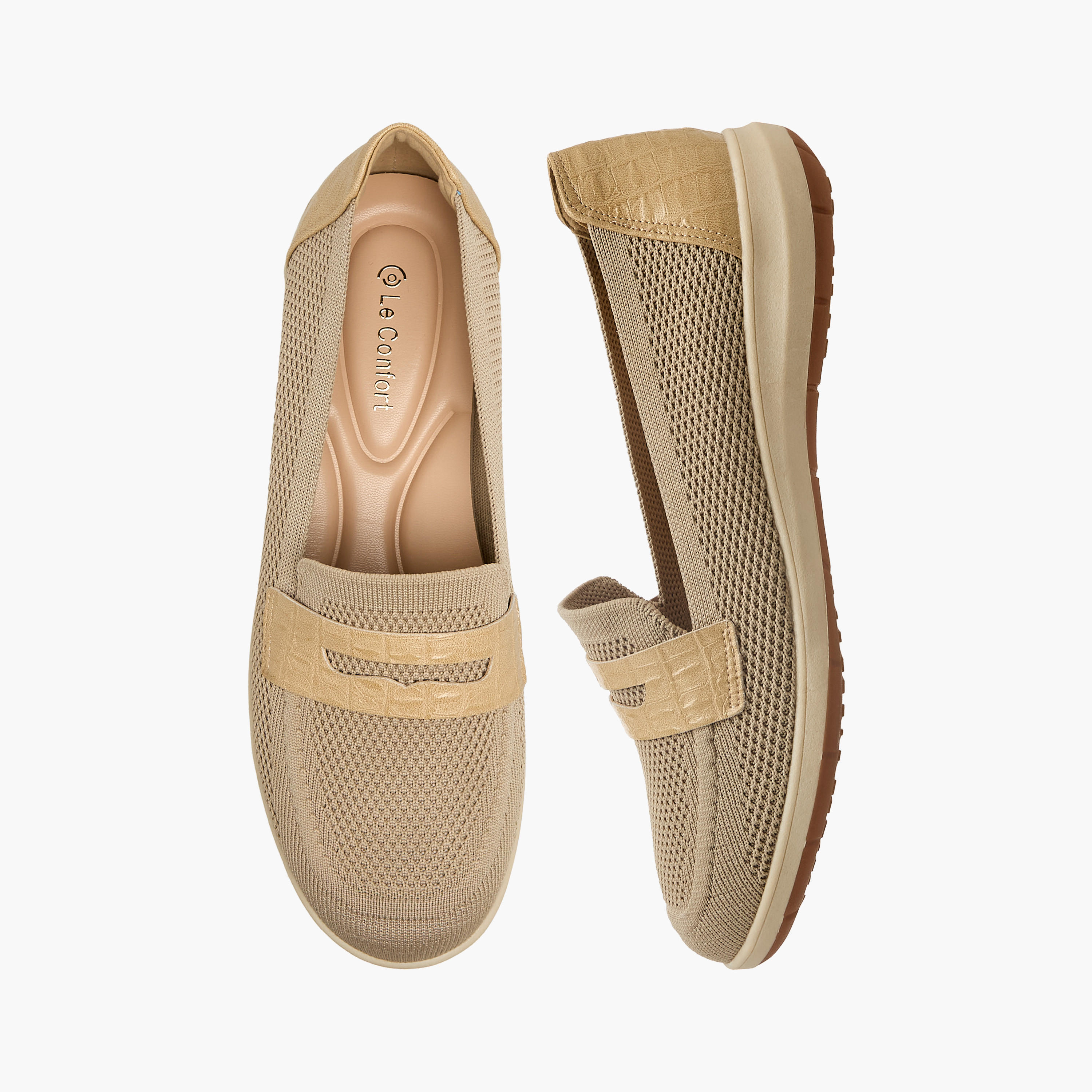 حذاء خفيف بارز الملمس للنساء من لو كونفورت-women-shoes-loafersandmoccasins-image-1