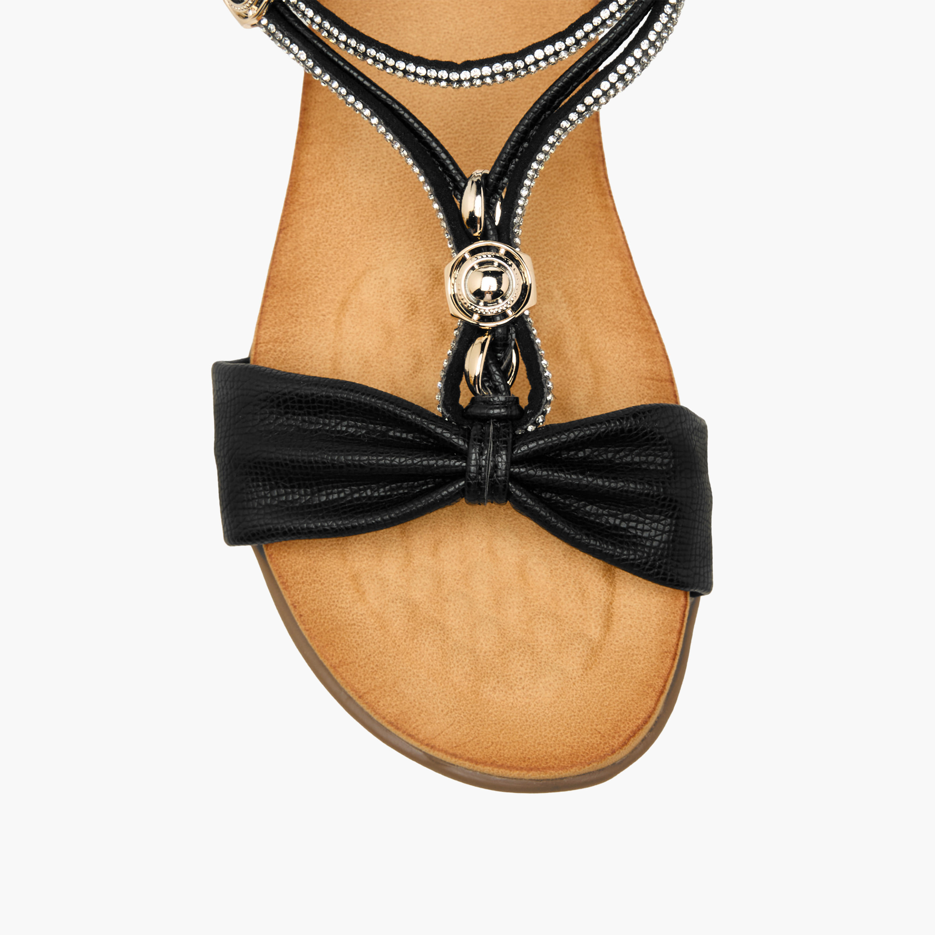 صندل بحزام بزينة ميتالك للنساء من لو كونفورت-women-shoes-flats-sandals-image-3