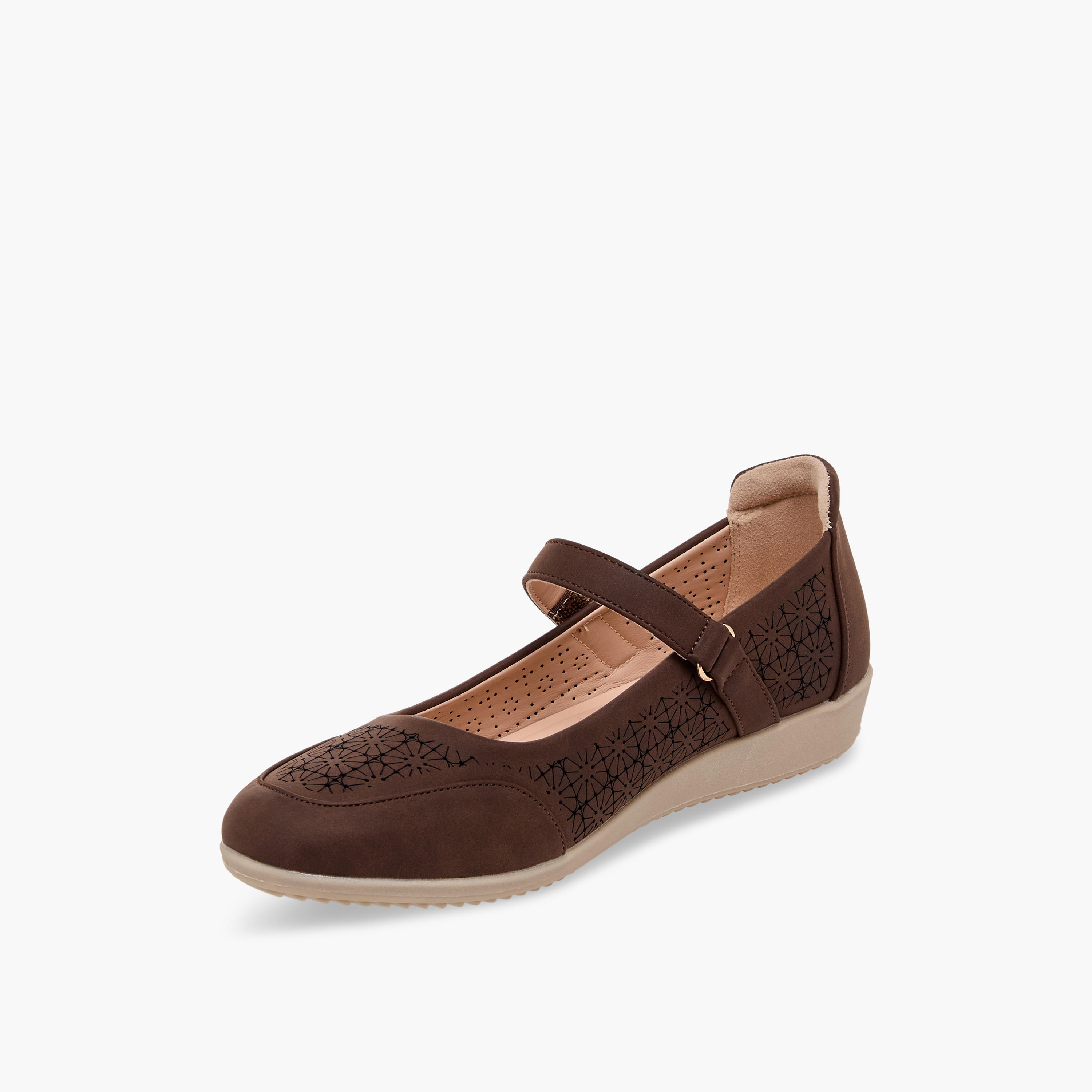 حذاء ماري جين بتفاصيل قص ليزر للنساء من لو كونفورت-women-shoes-ballerinas-image-4