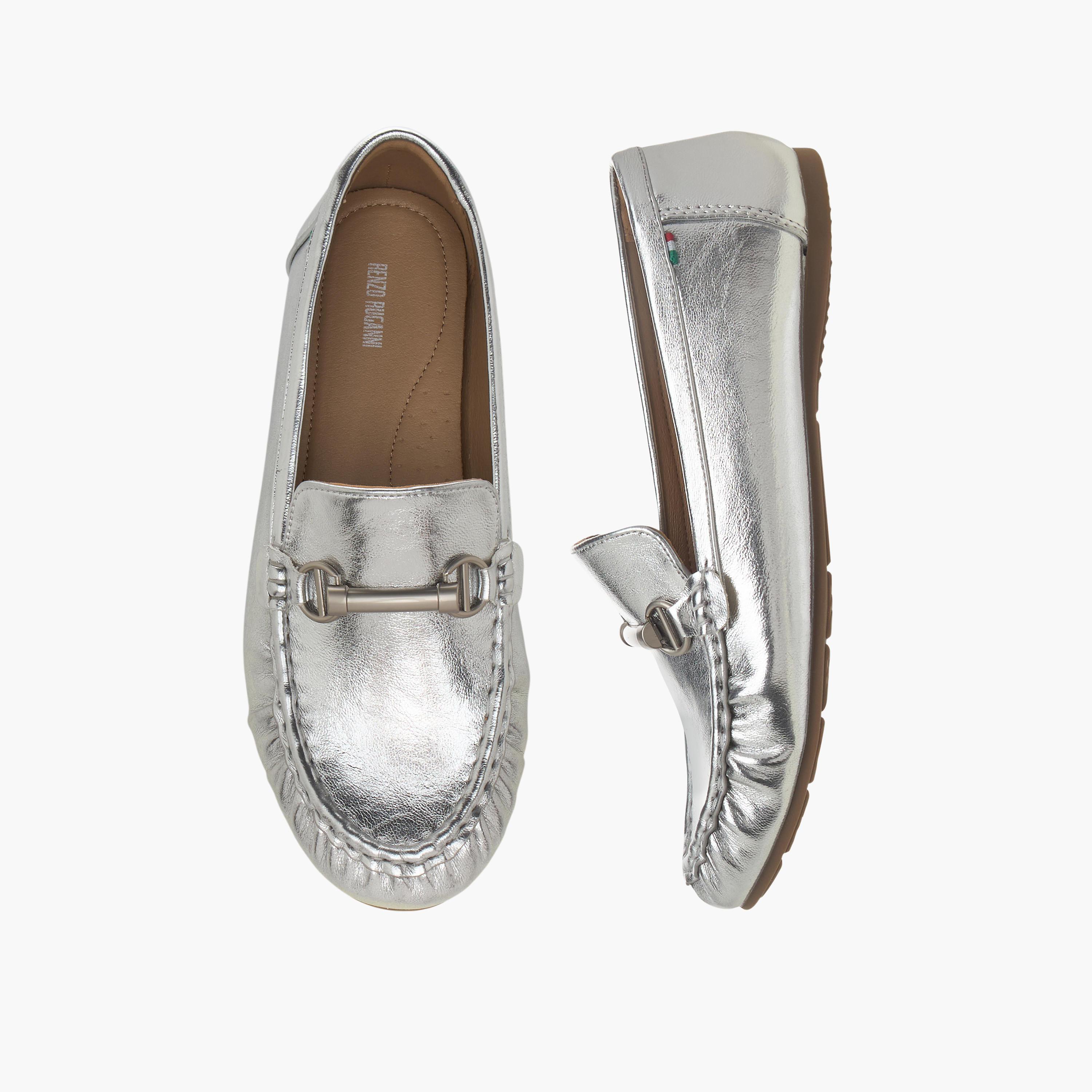 حذاء موكاسين ميتاليك للنساء من رينزو روغاني-women-shoes-flats-moccasins-image-1