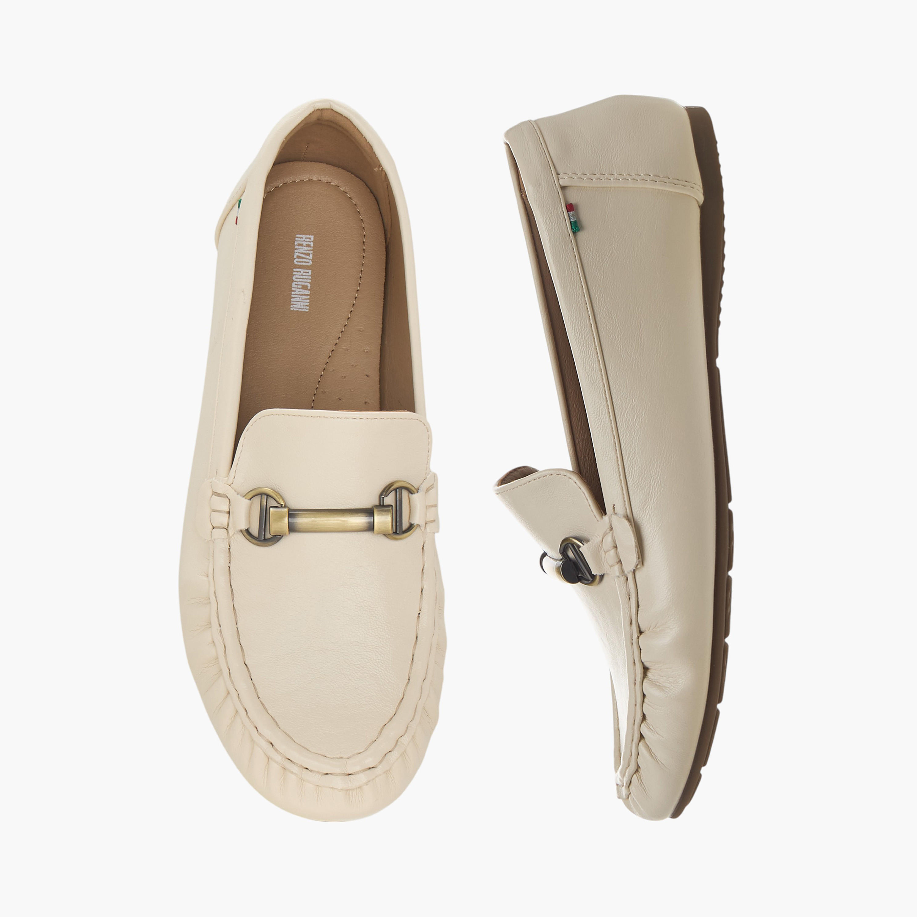 حذاء موكاسين ميتاليك للنساء من رينزو روغاني-women-shoes-flats-moccasins-image-1